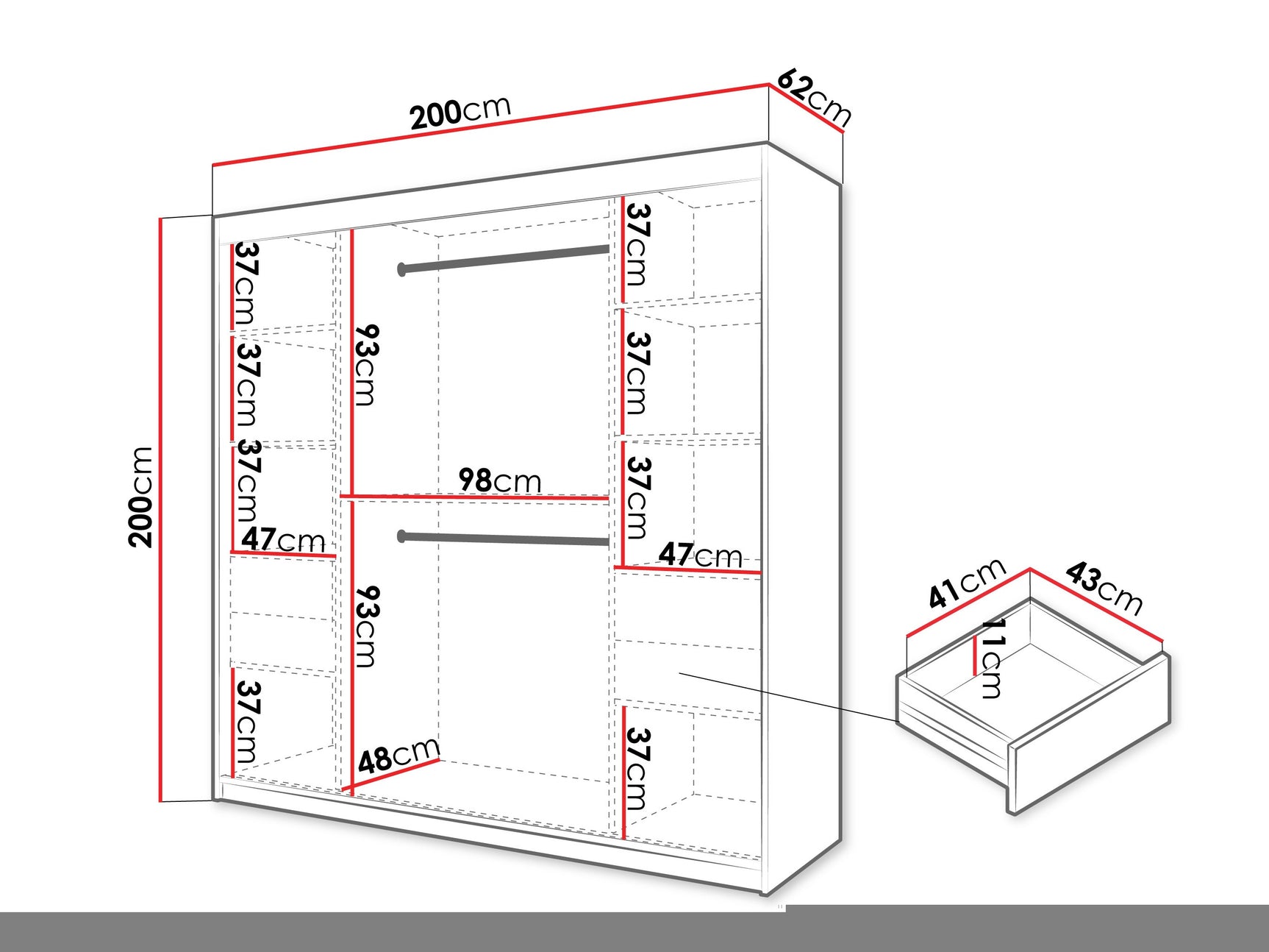 Garderobeskab Hartford 578