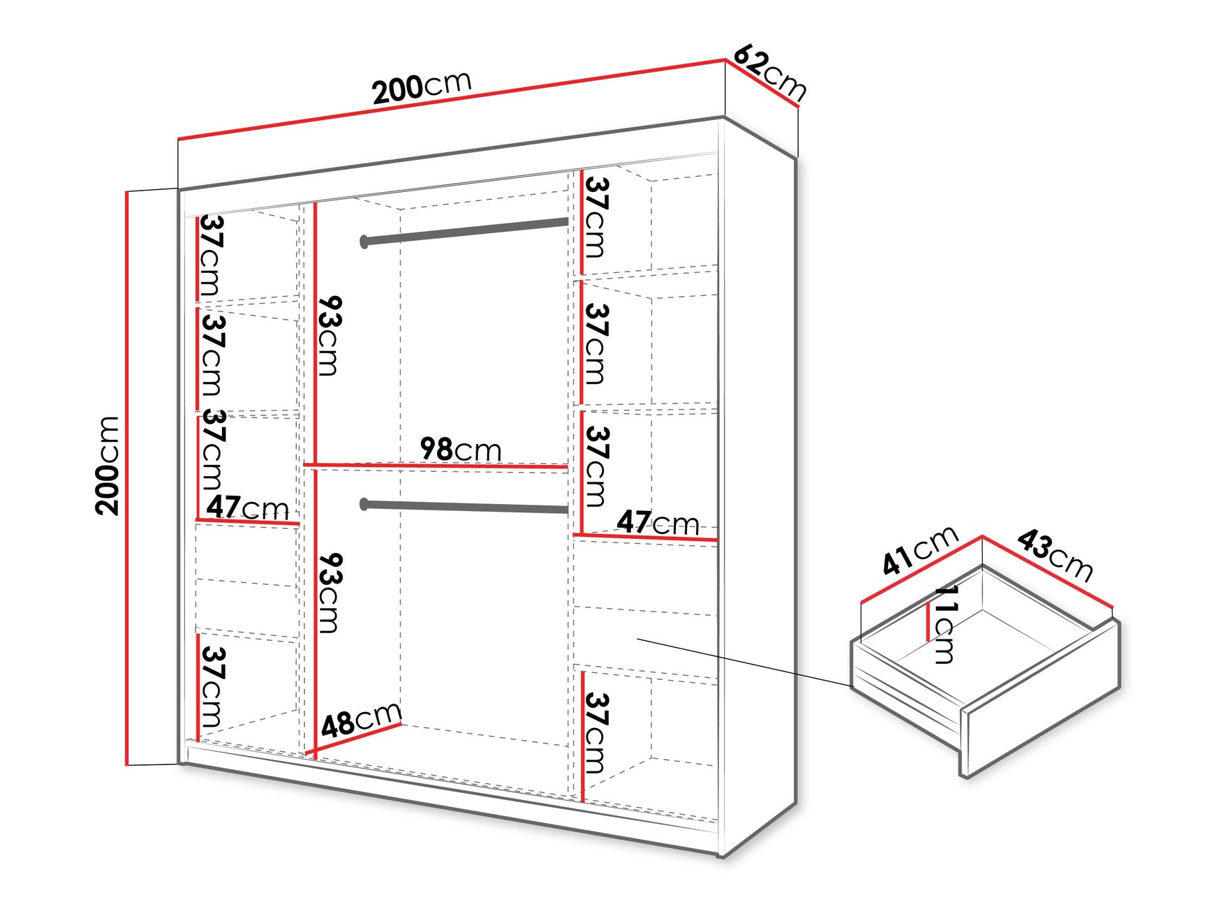 Garderobeskab Hartford 578