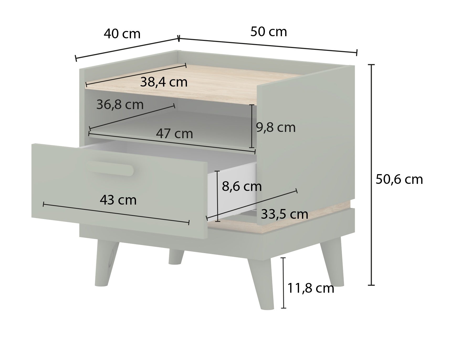 Sengebord Fertalu 102
