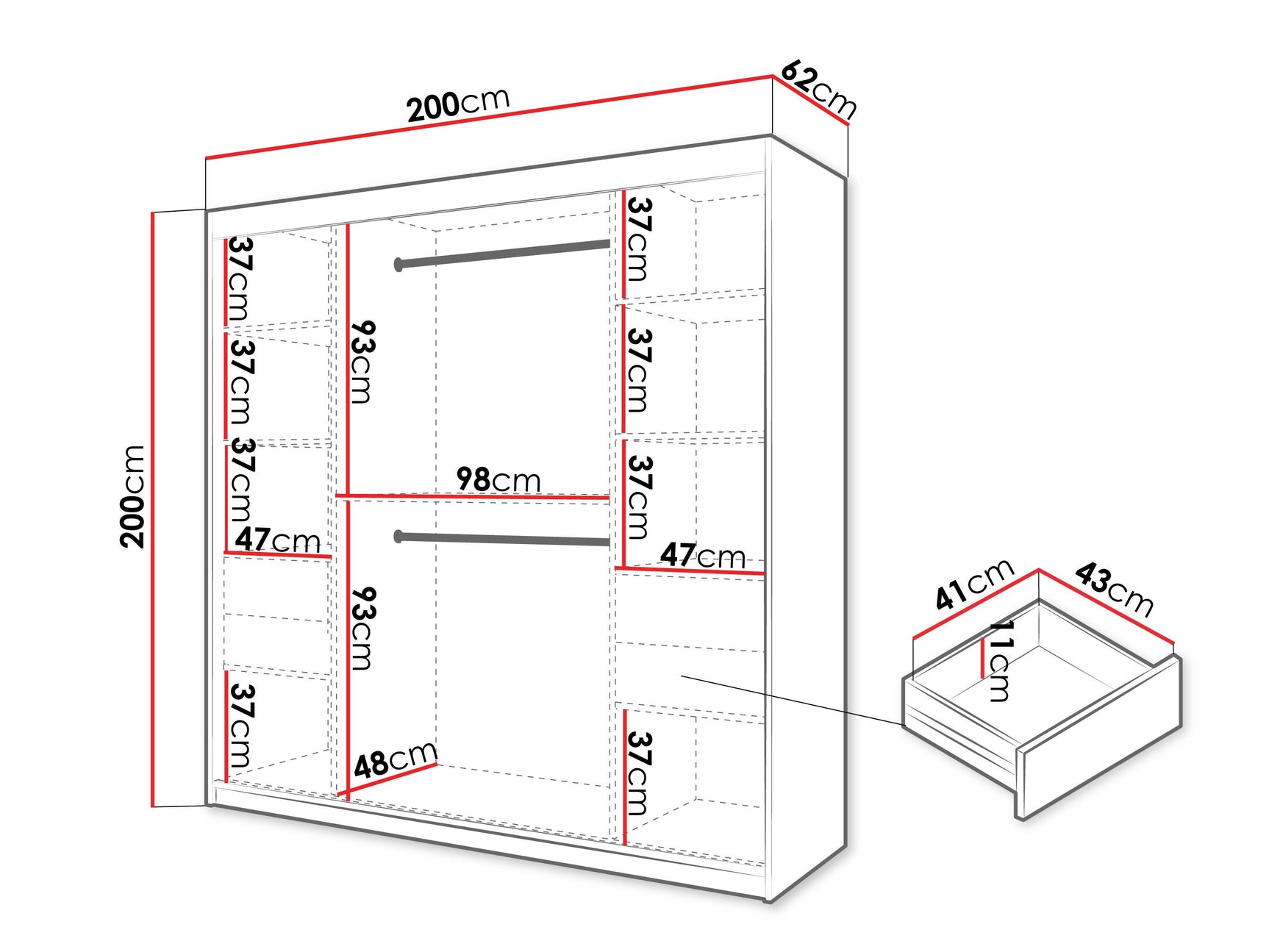 Garderobeskab Hartford 578