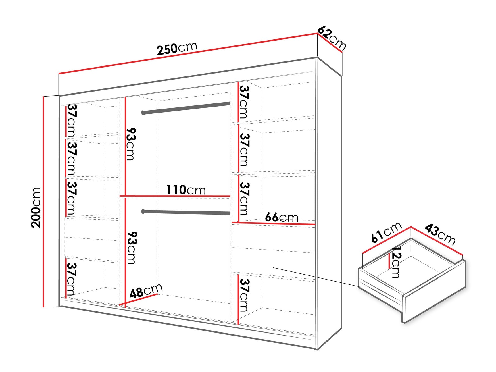 Garderobeskab Hartford 578