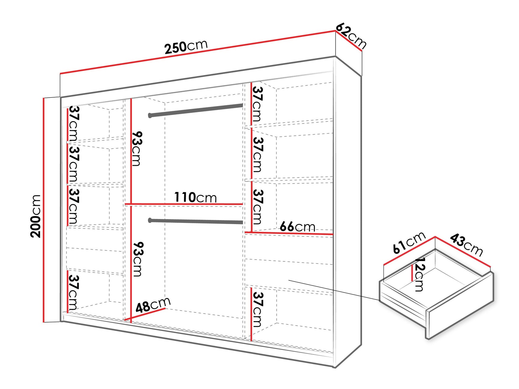 Garderobeskab Hartford 578