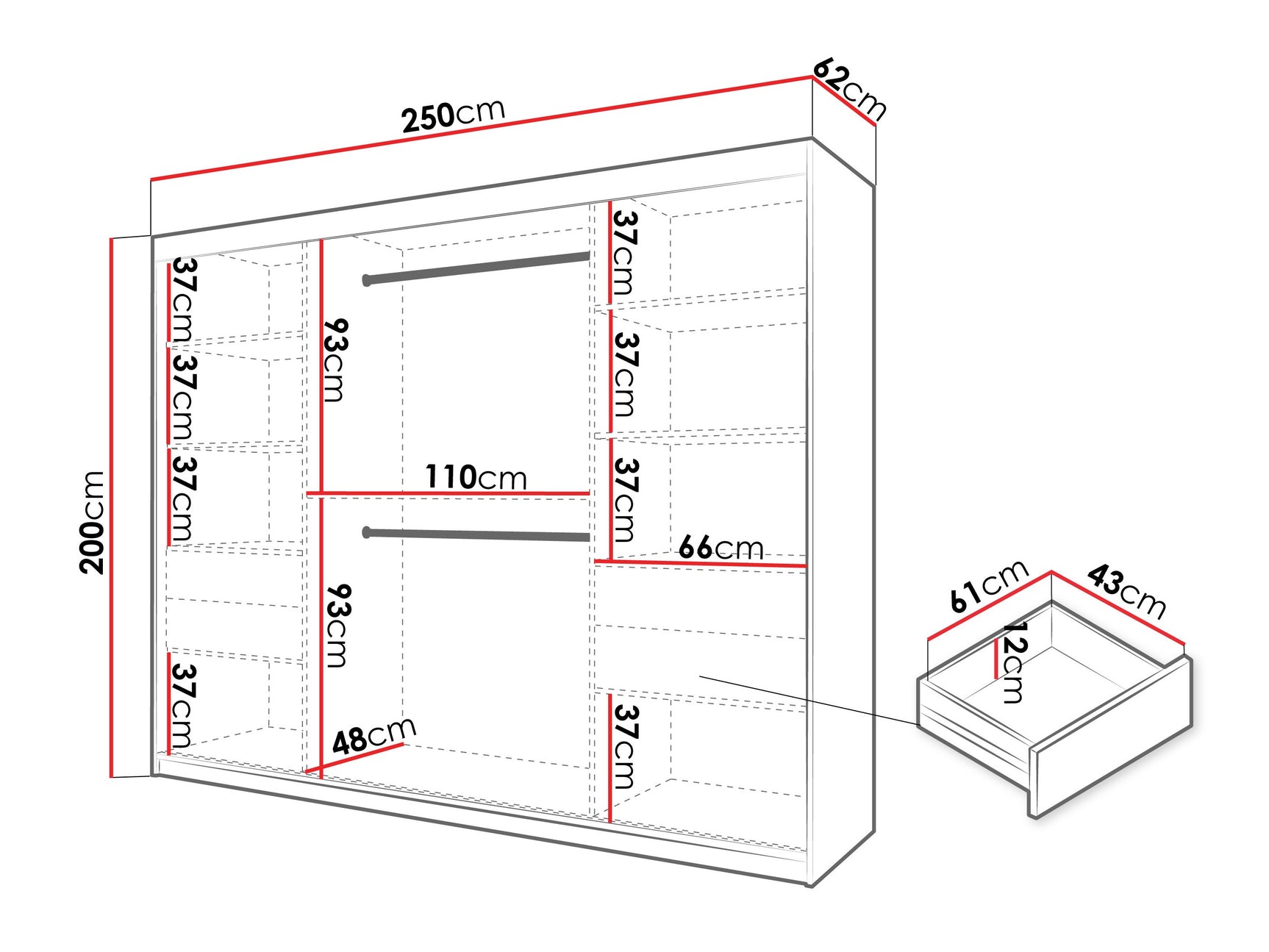 Garderobeskab Hartford 578