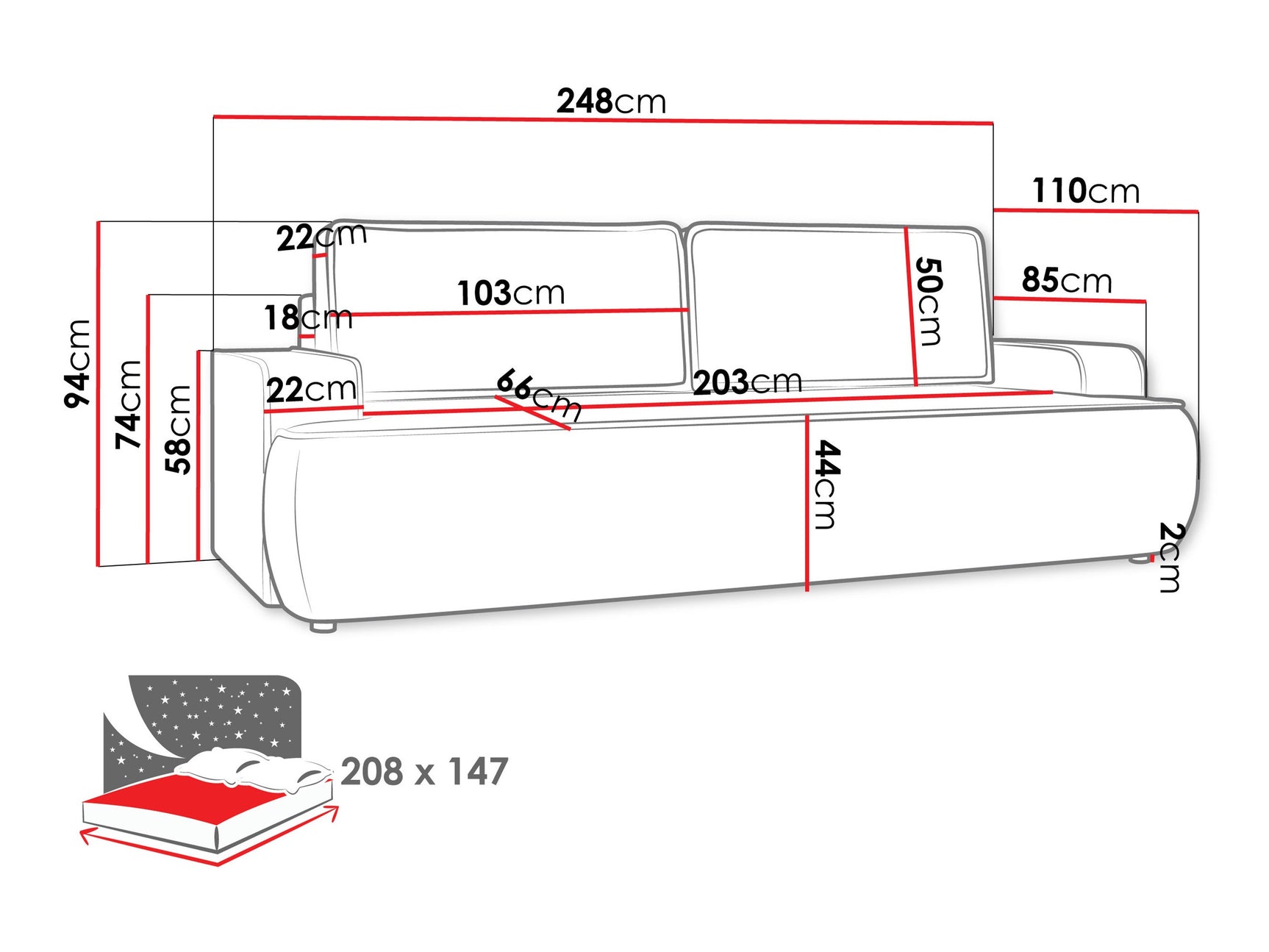 Sovesofa Bountiful 103