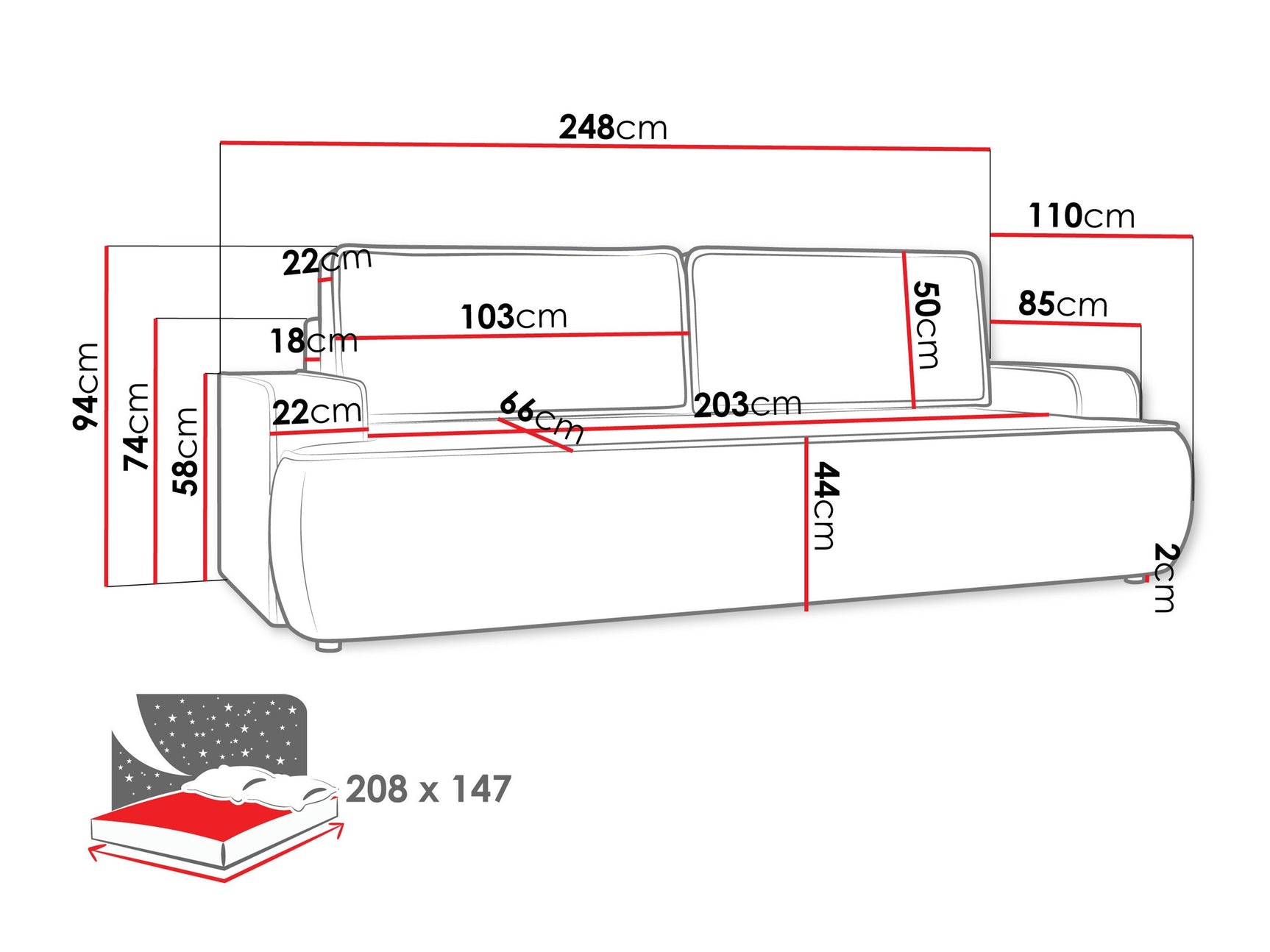 Sovesofa Bountiful 103