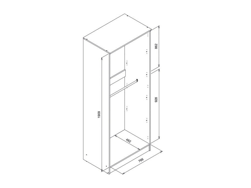 Garderobeskab Orlando 221 4222101