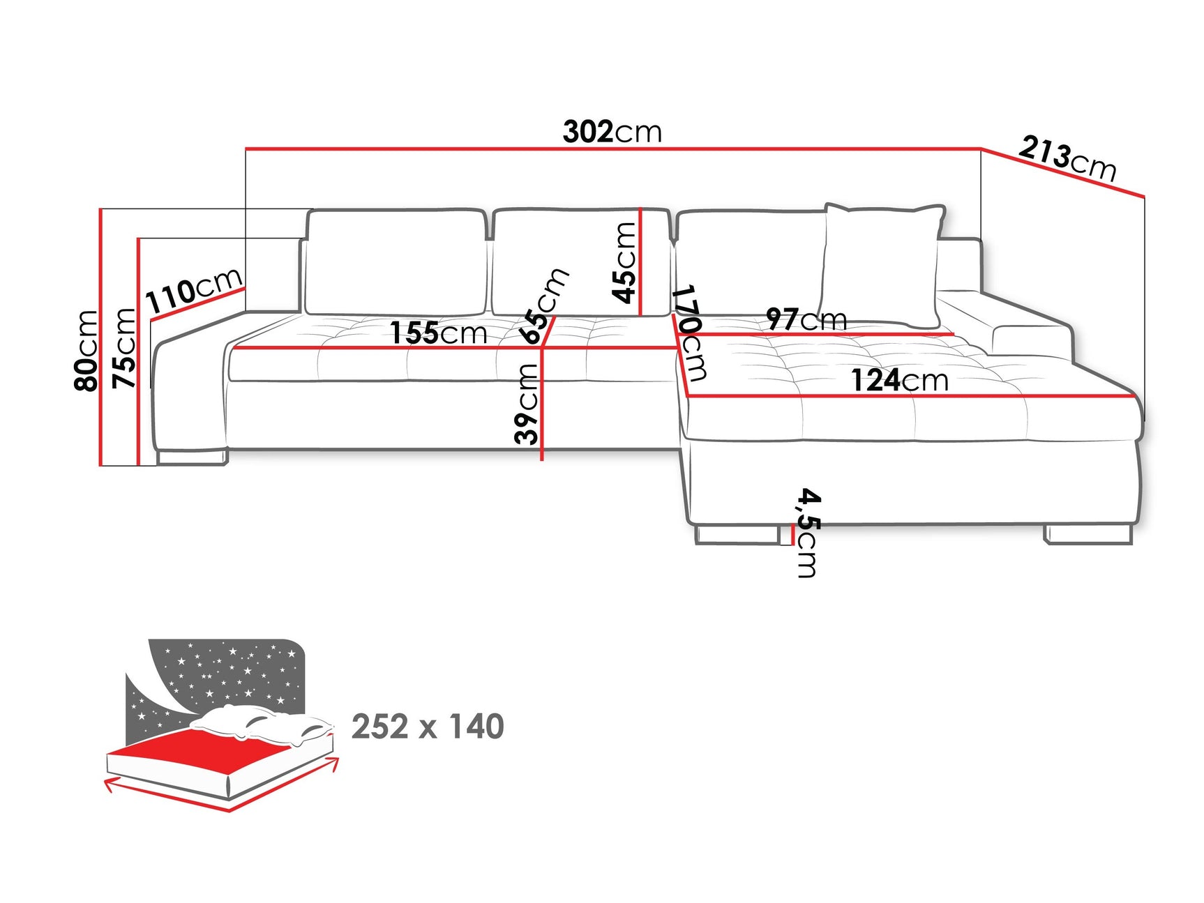 Hjørnesofa Comfivo 147