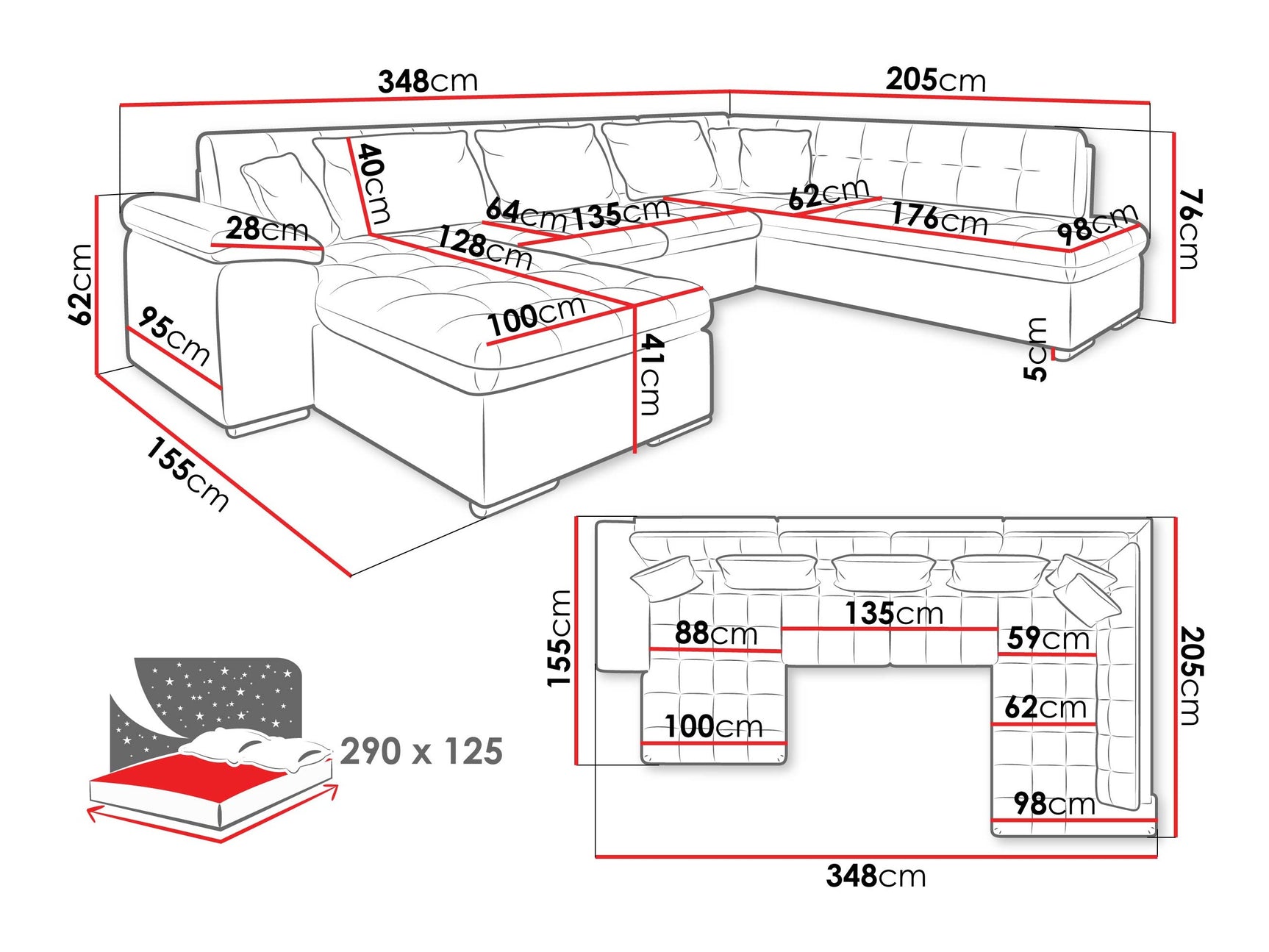 Hjørnesofa Comfivo 170