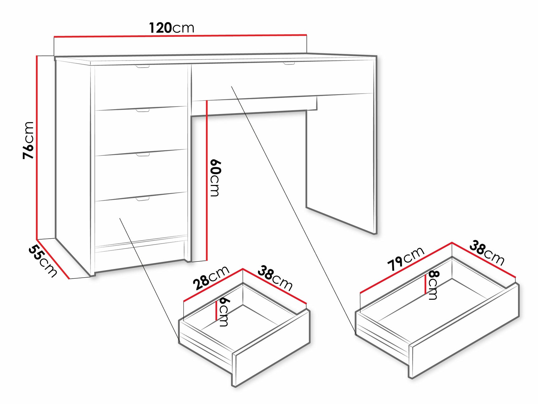 Skrivebord Comfivo Larmire 100 4222747