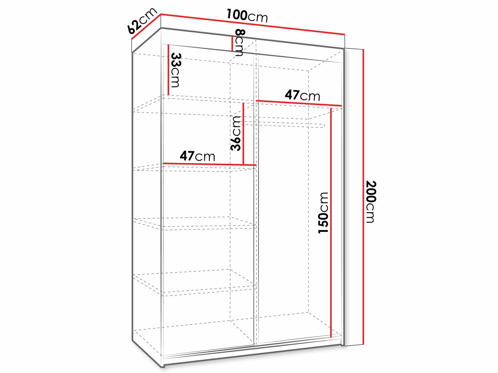 Garderobeskab Dover 103 4222863
