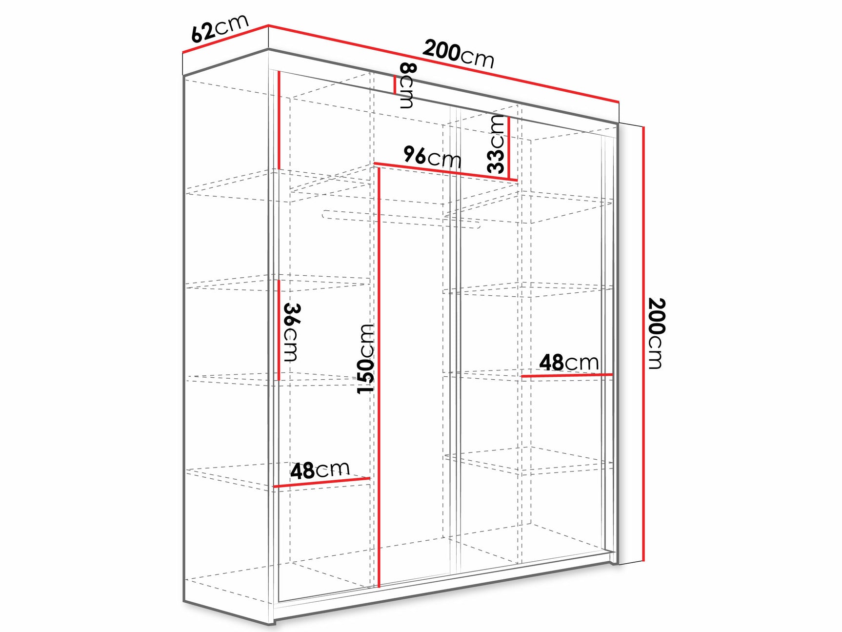 Garderobeskab Dover 107 4222881
