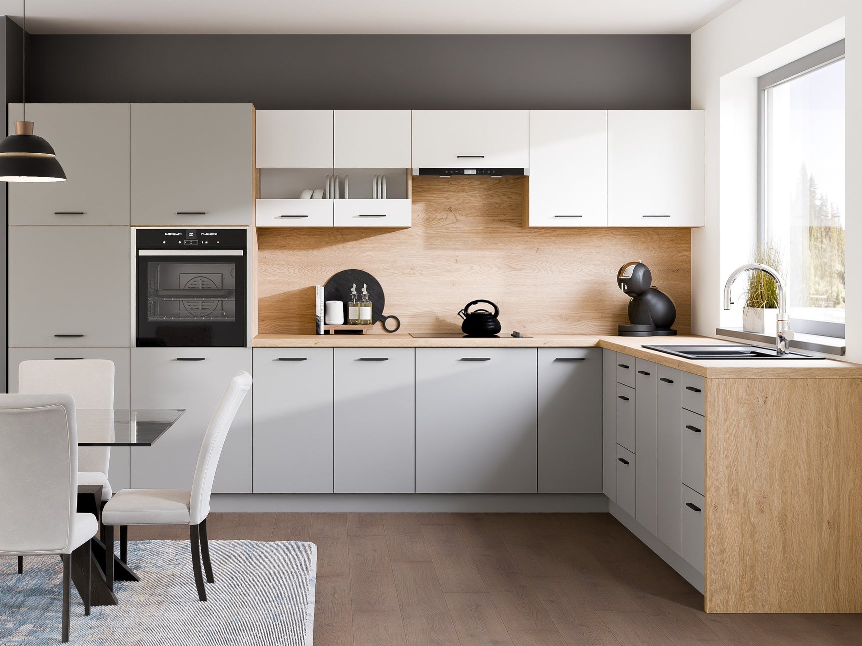 Modulært hjørneskab Ati Grey 112