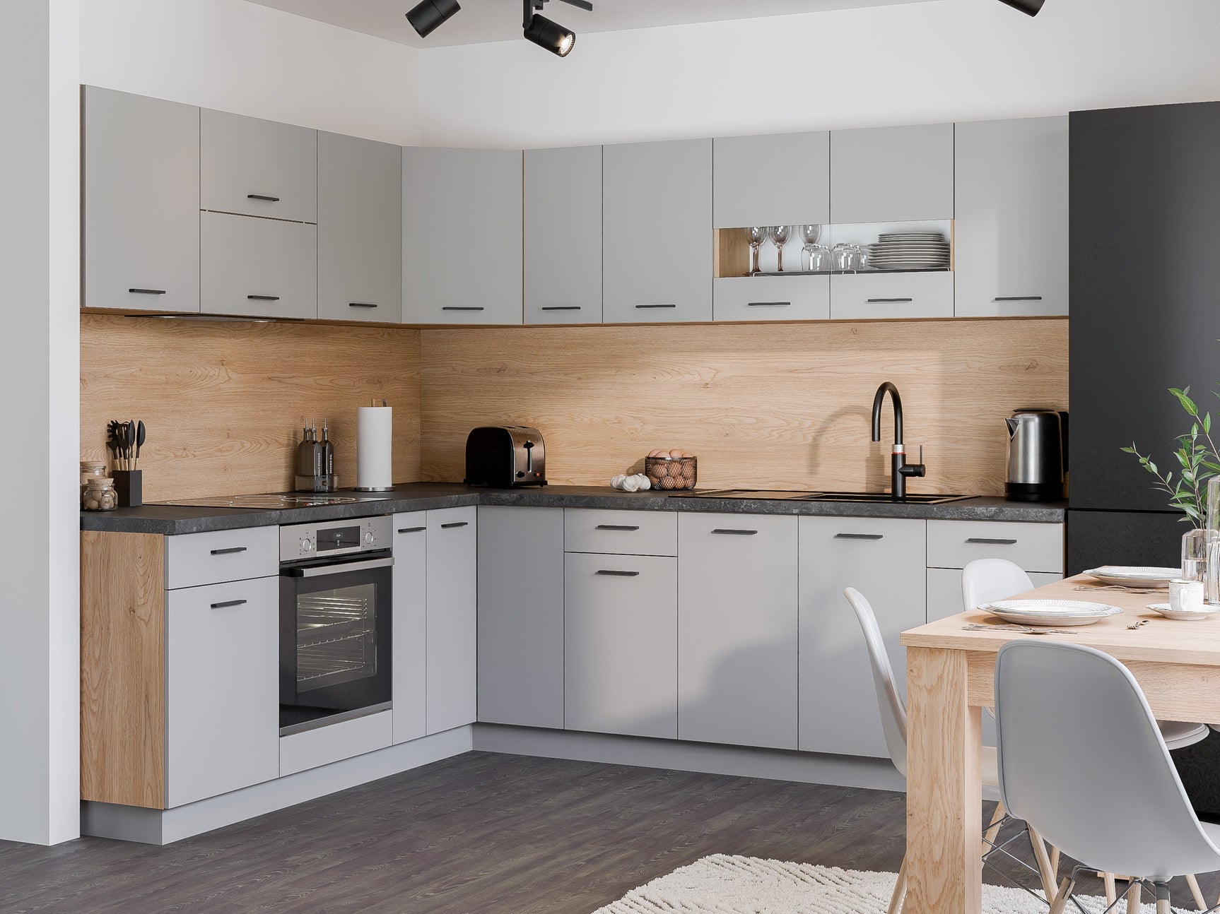 Modulært vægskab Ati Grey 122