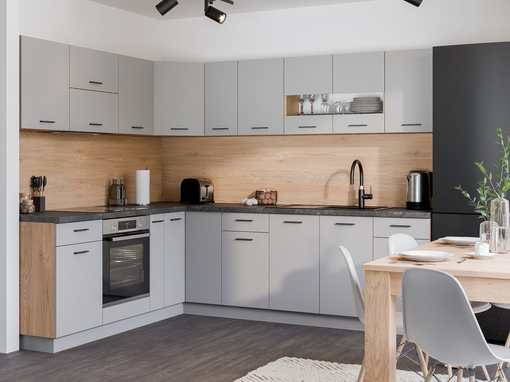 Modulært vægskab Ati Grey 124