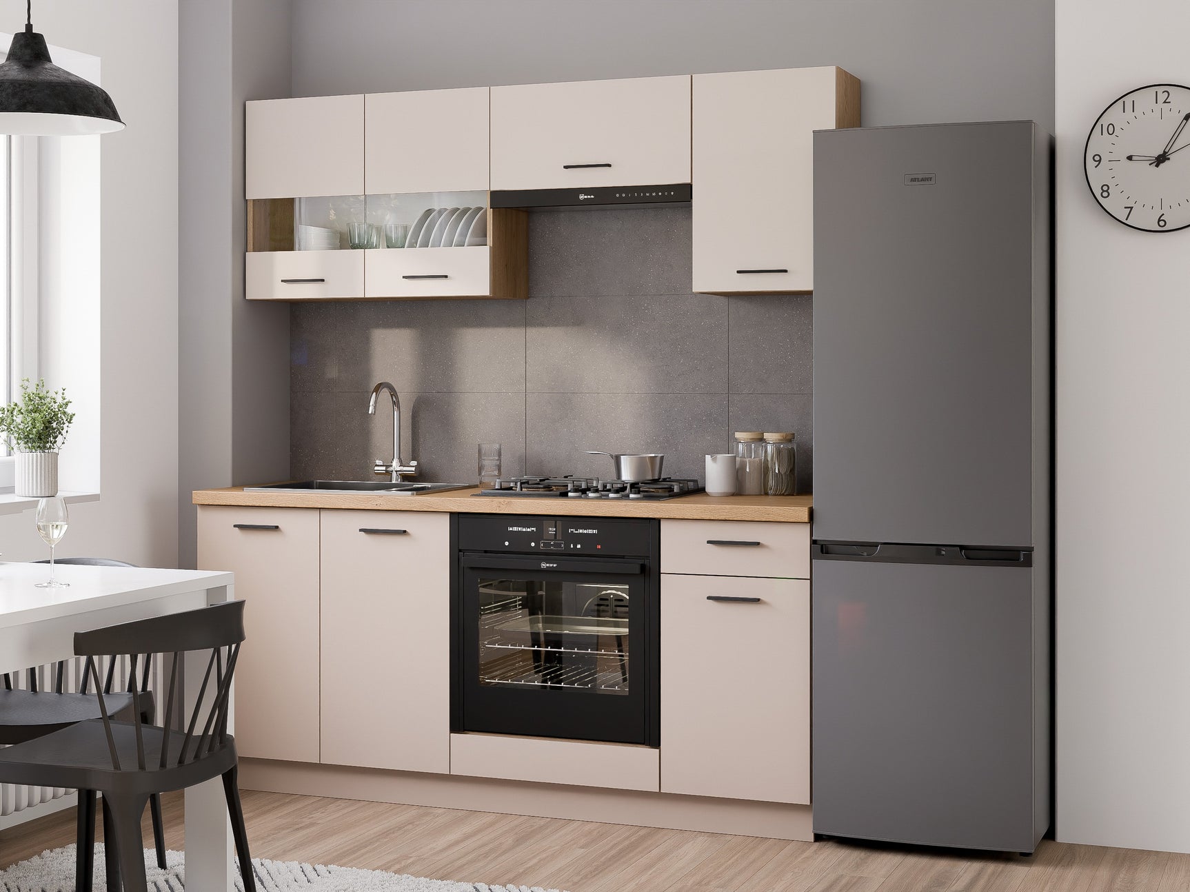 Modulskab med skuffe og låger Ati Cashmere 116