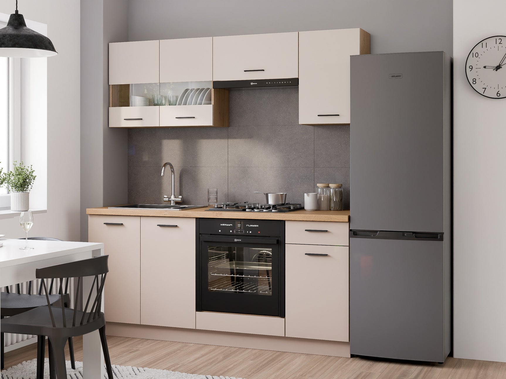 Modulopbygget vaskeskab med låger Ati Cashmere 118