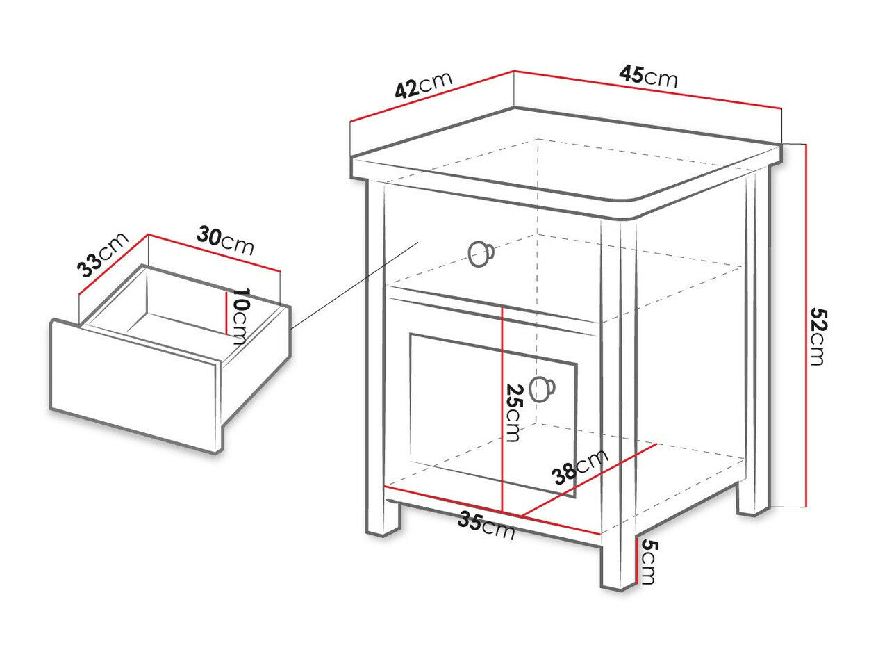 Sengebord Romelbo 138