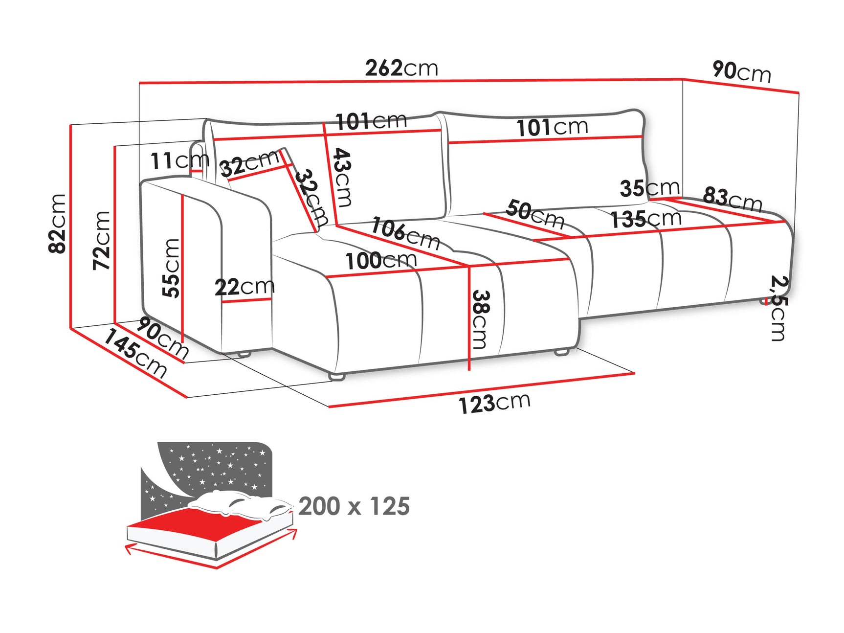 Hjørnesofa Comfivo 471