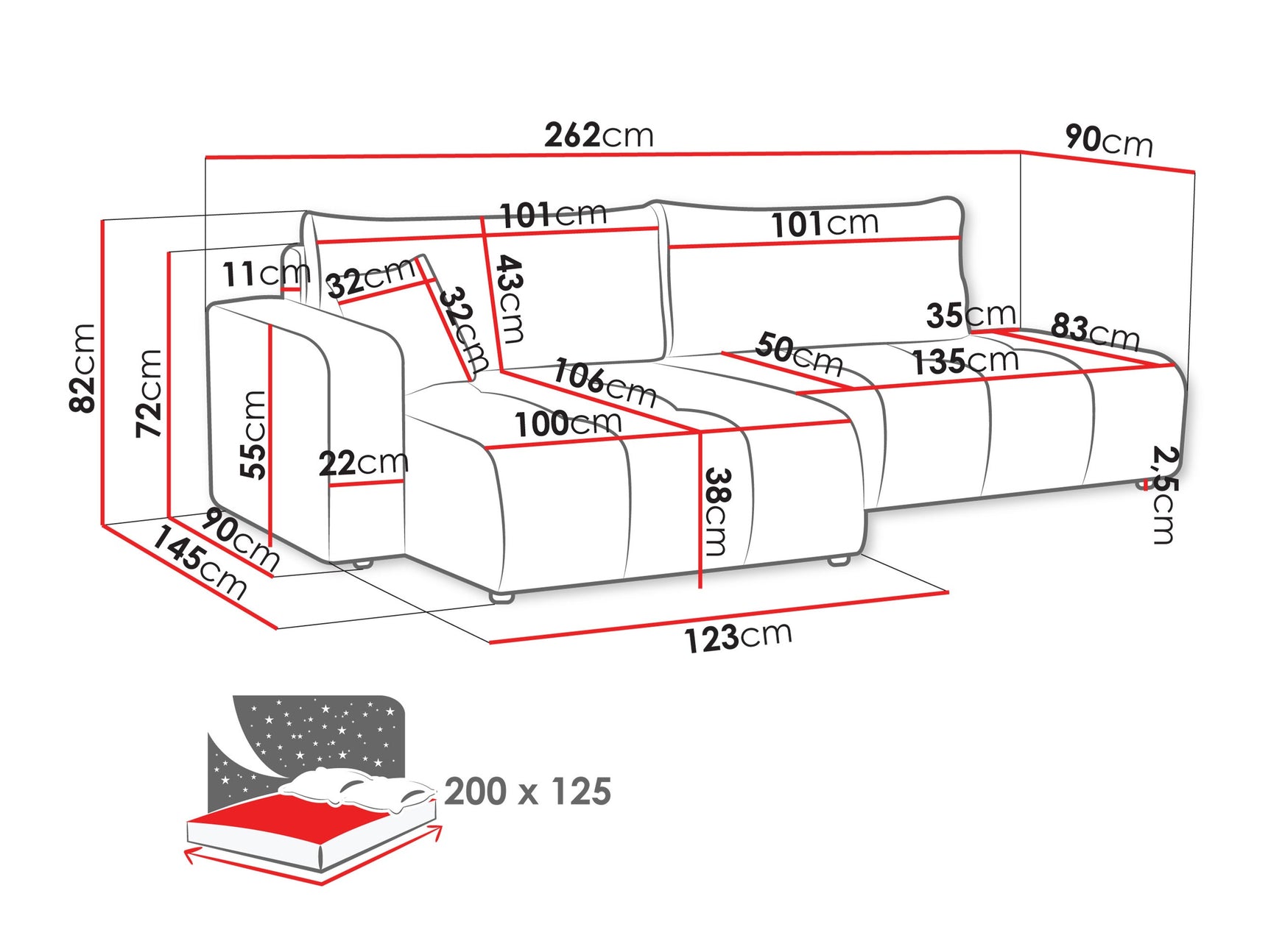 Hjørnesofa Comfivo 471