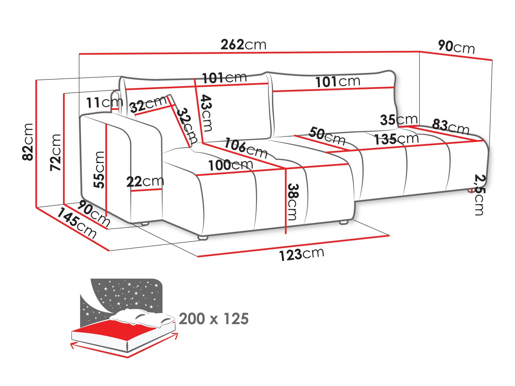 Hjørnesofa Comfivo 471