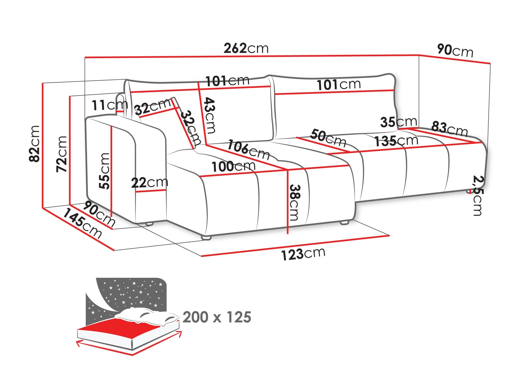 Hjørnesofa Comfivo 471