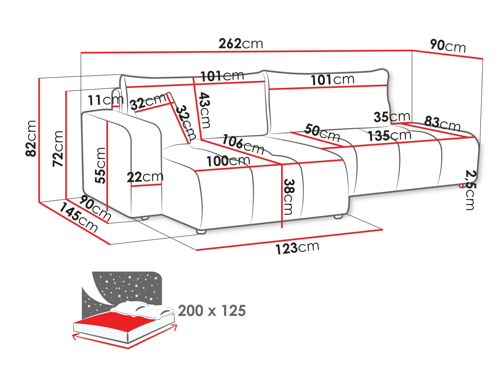 Hjørnesofa Comfivo 471