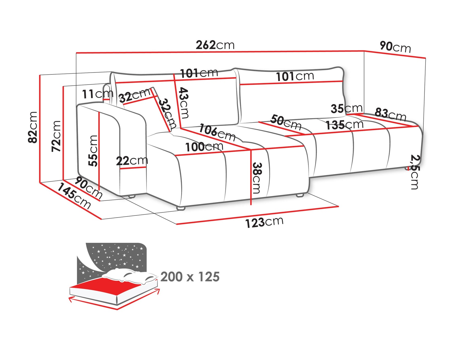 Hjørnesofa Comfivo 471