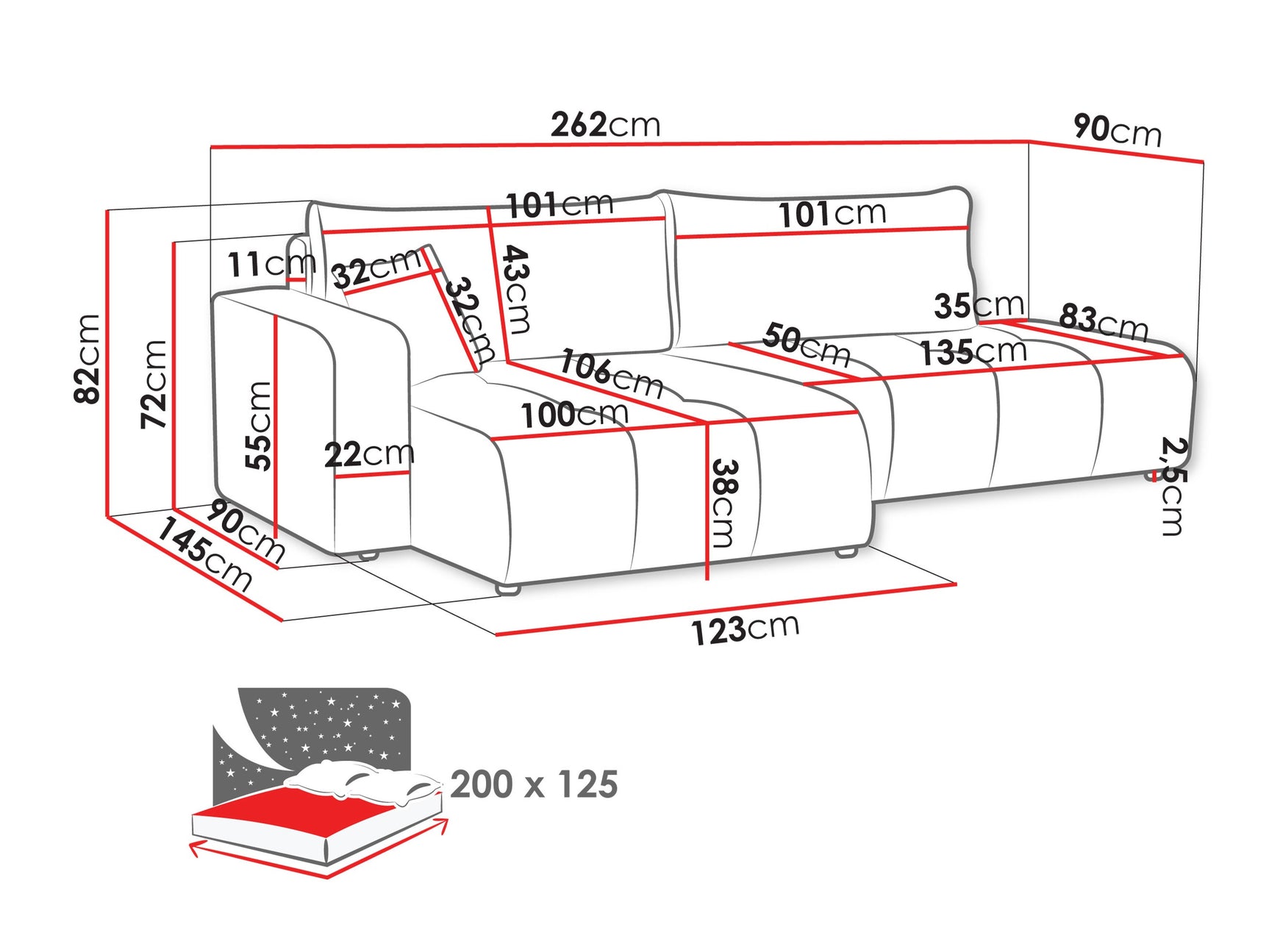 Hjørnesofa Comfivo 471