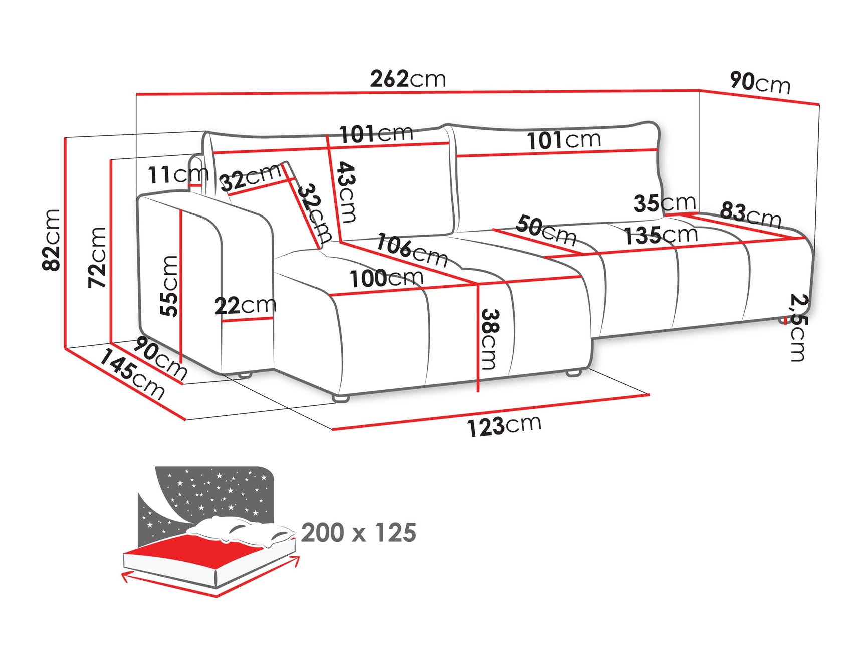 Hjørnesofa Comfivo 471