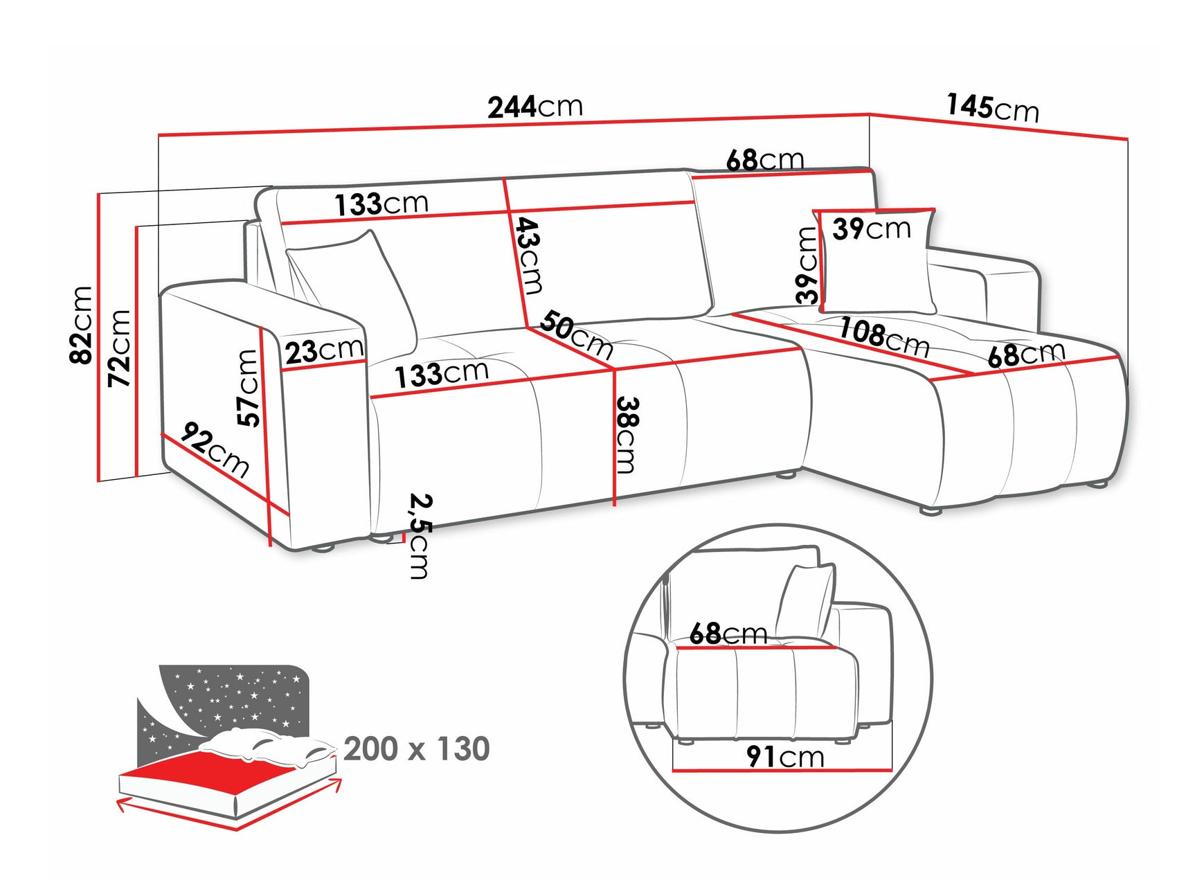 Hjørnesofa Comfivo 361