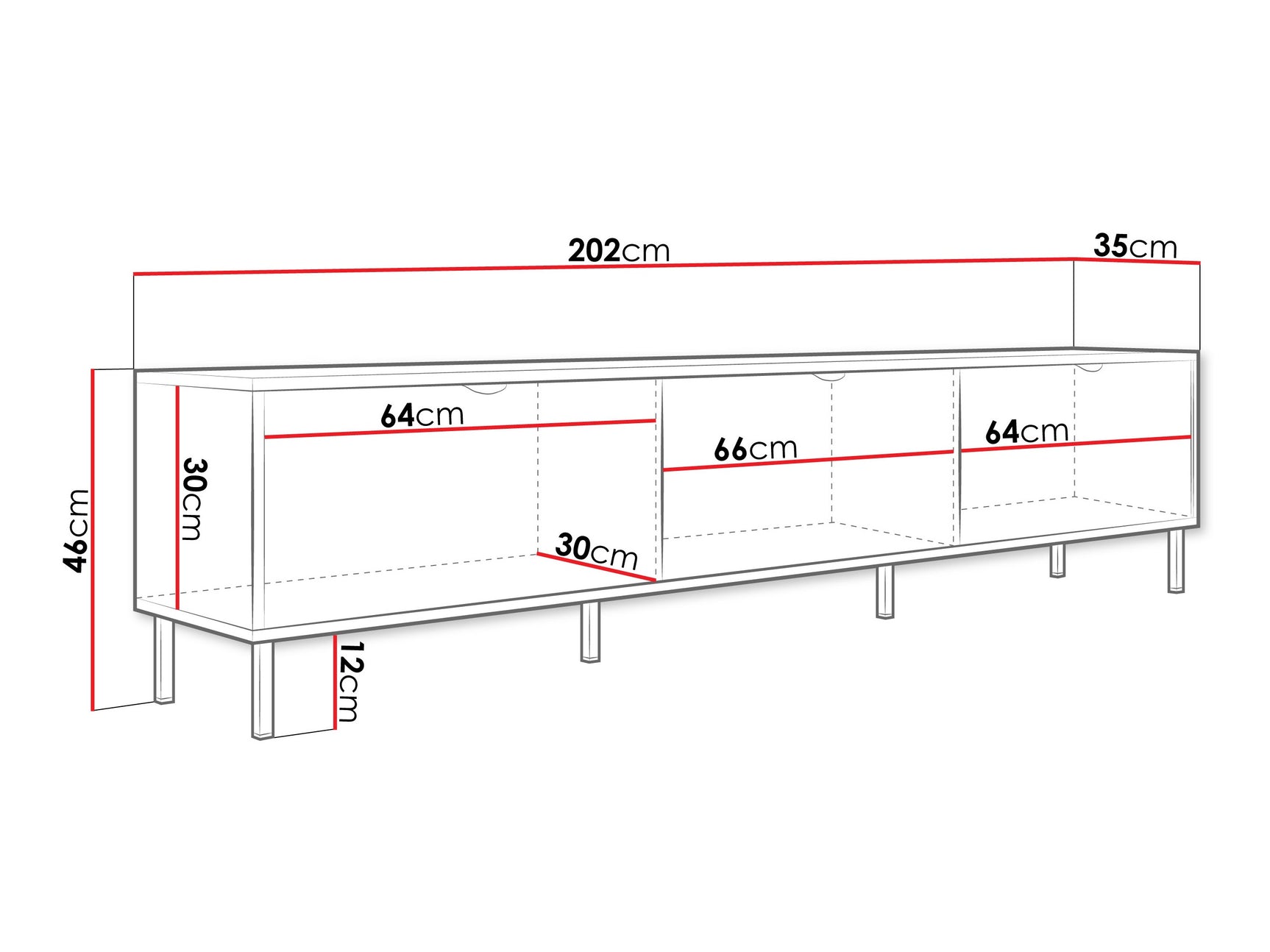TV-bord Comfivo Elblare 102