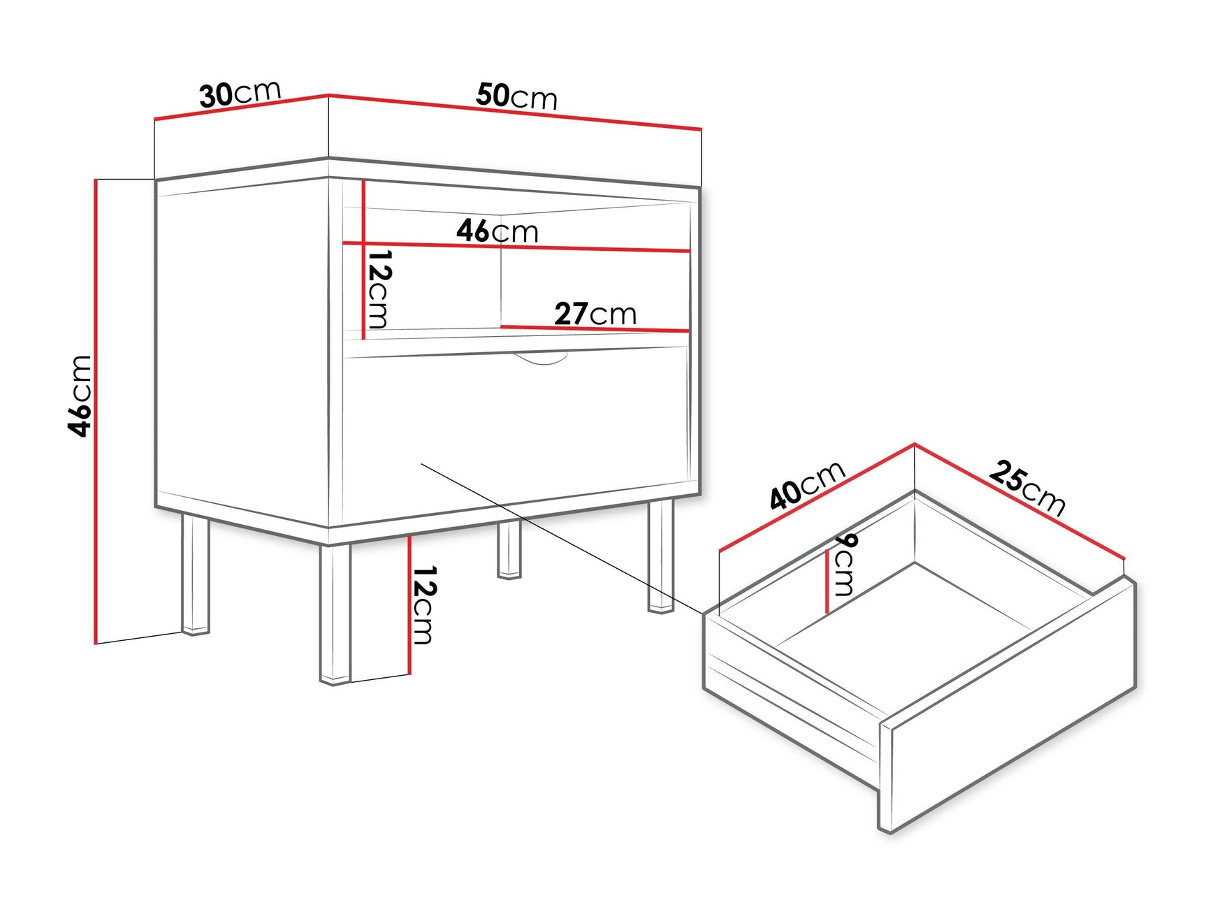 Sengebord Comfivo Elblare 104
