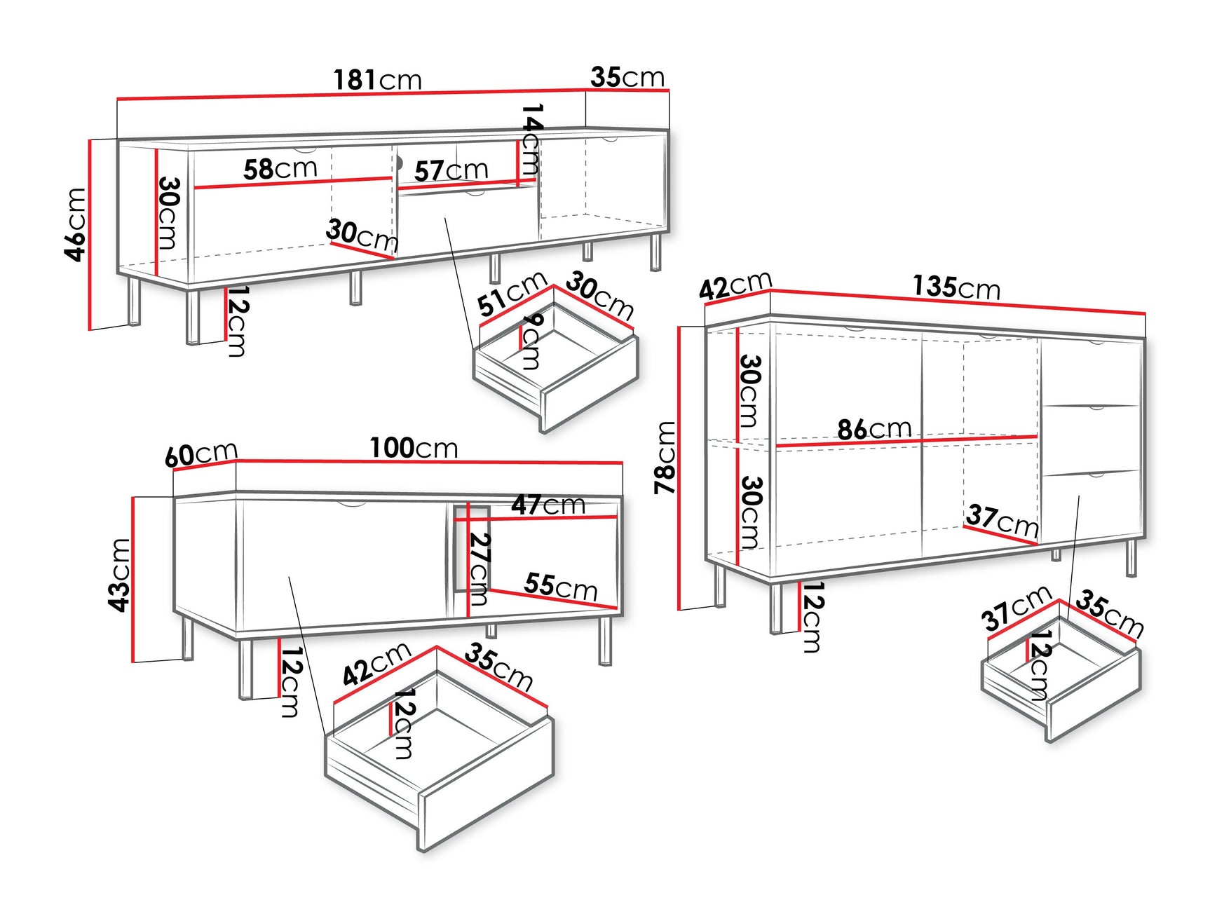 Stuemøbler-sæt Comfivo Elblare 106