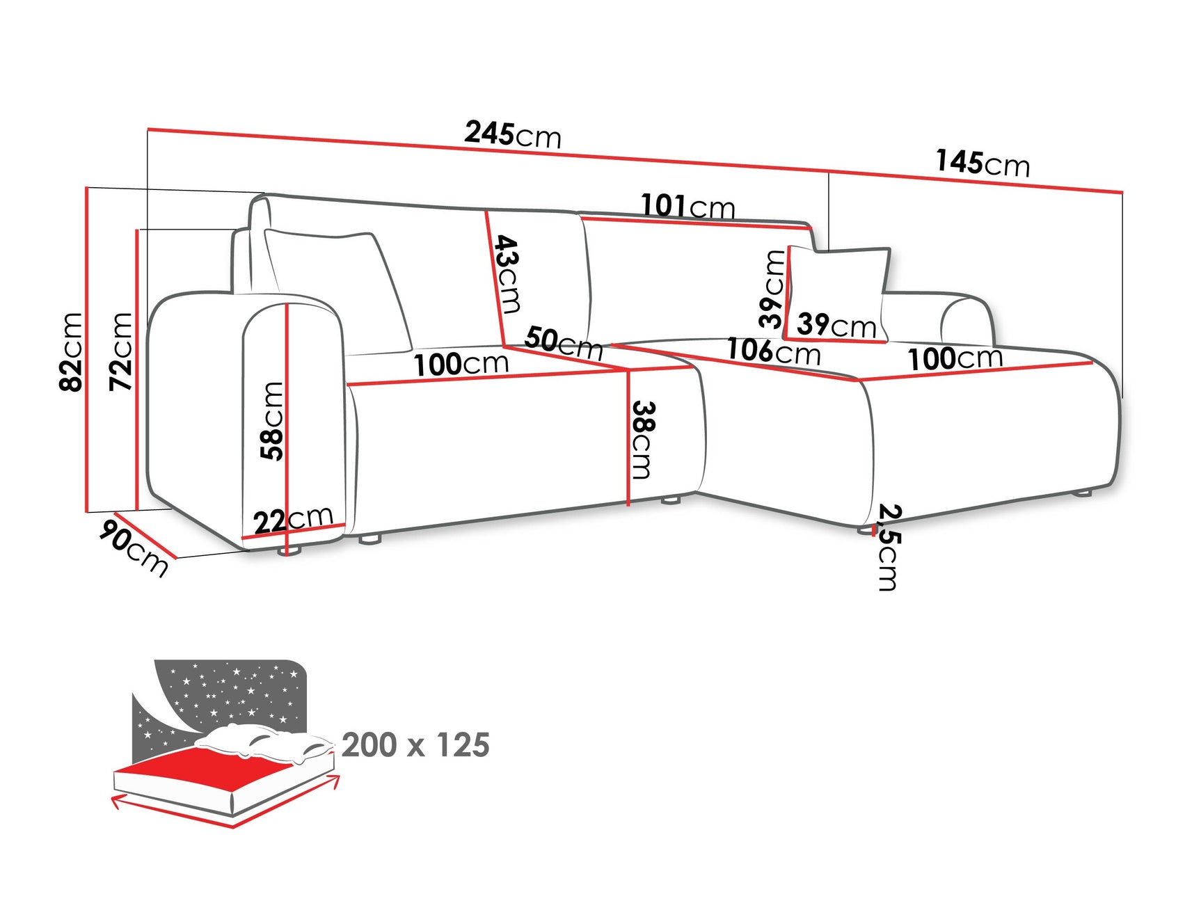 Hjørnesofa Shelton 109