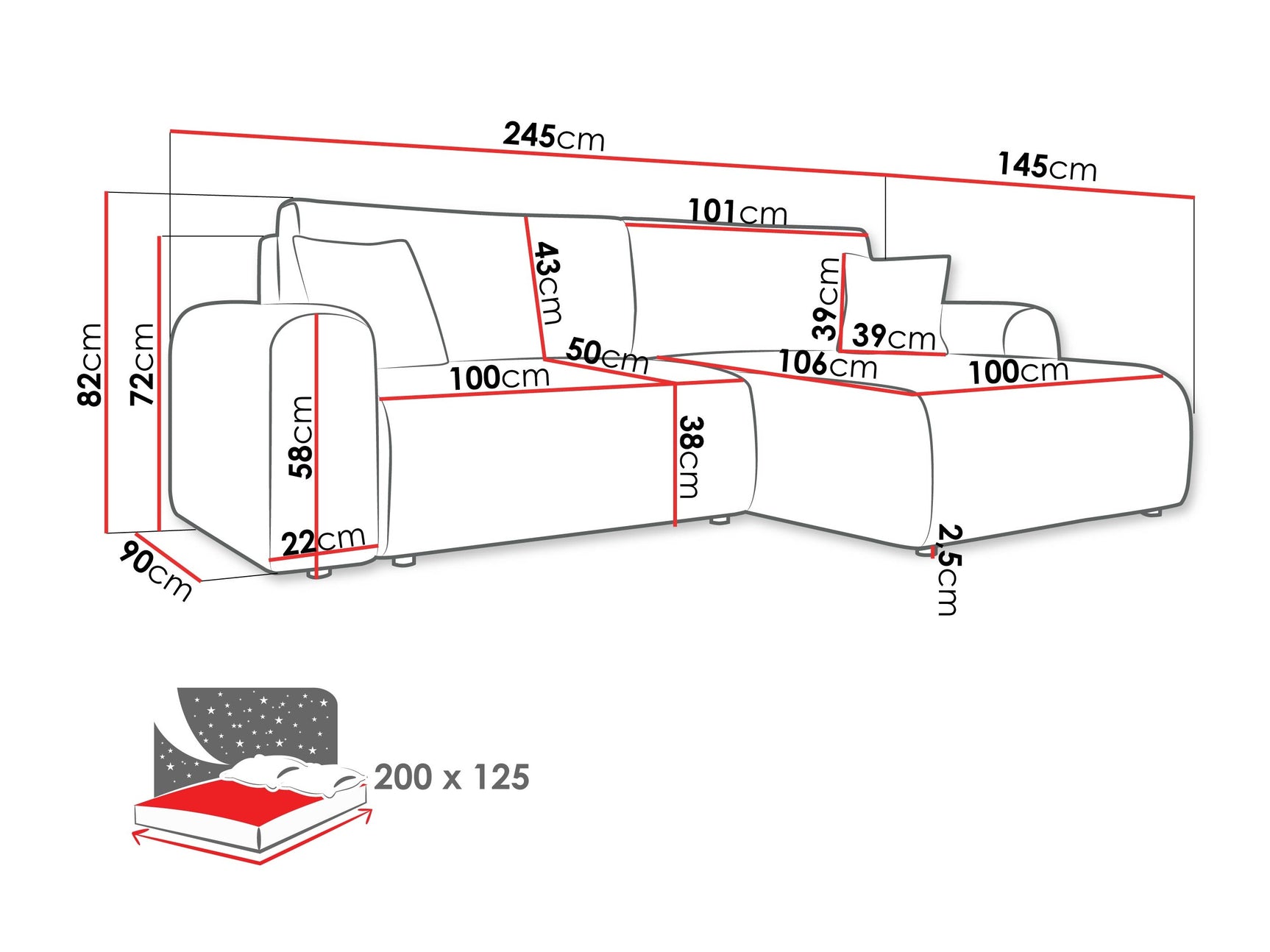Hjørnesofa Shelton 109