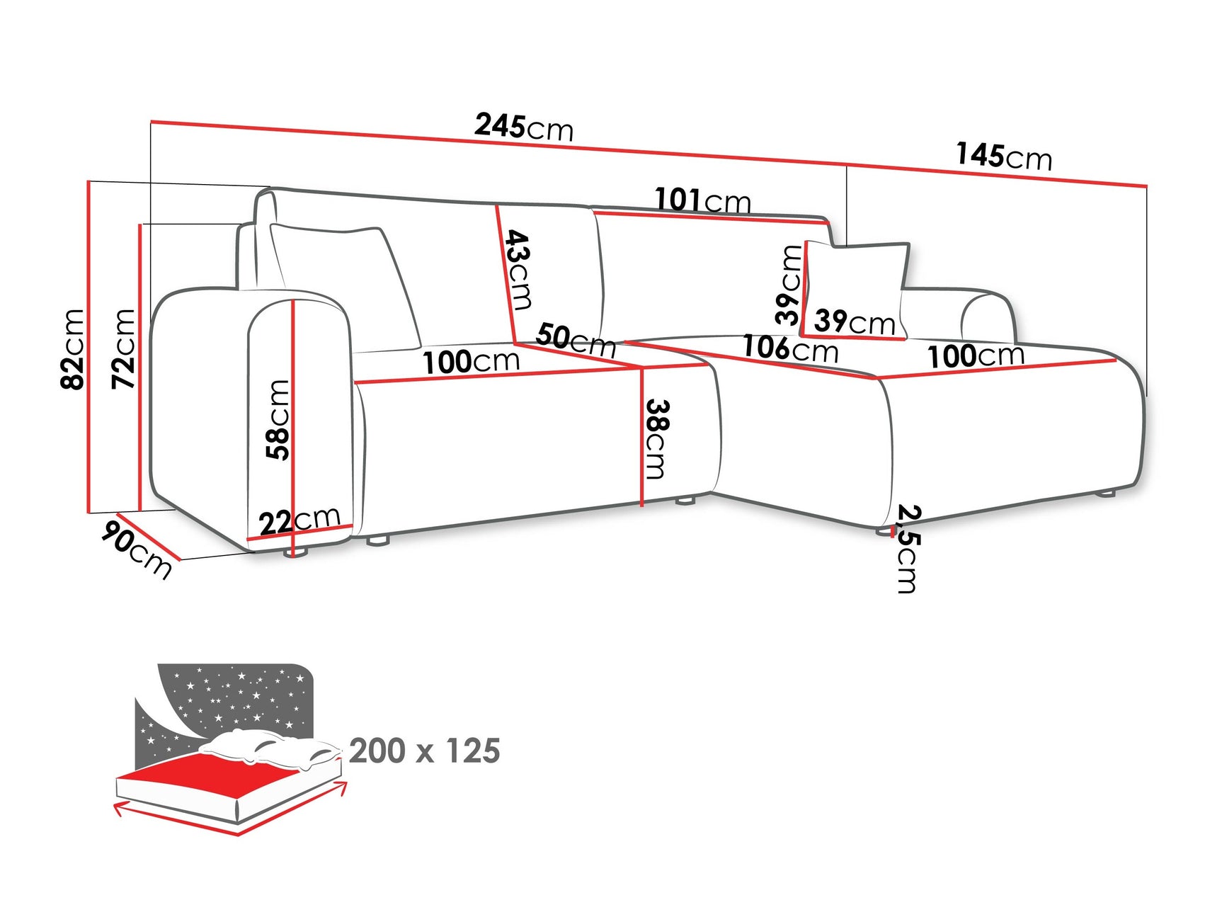 Hjørnesofa Shelton 109