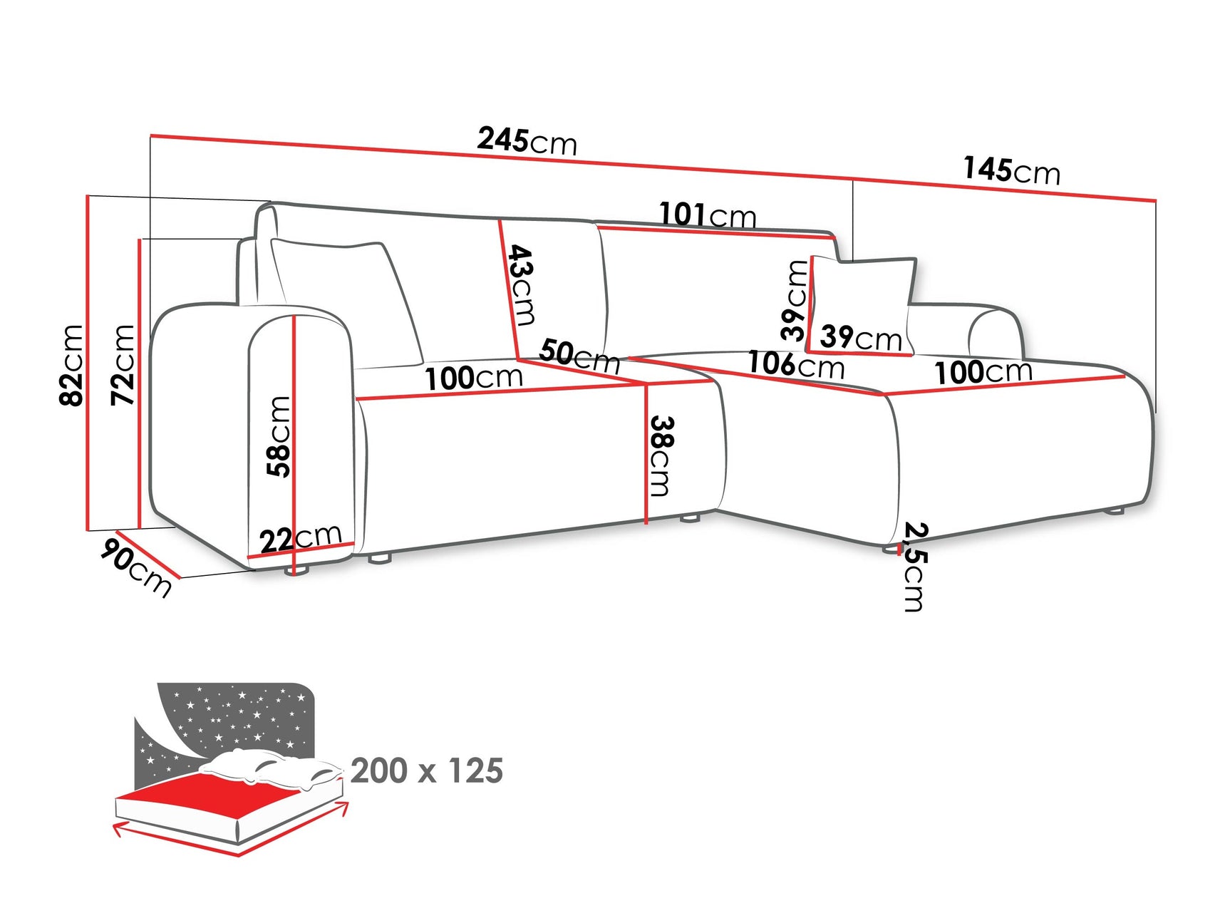Hjørnesofa Shelton 109