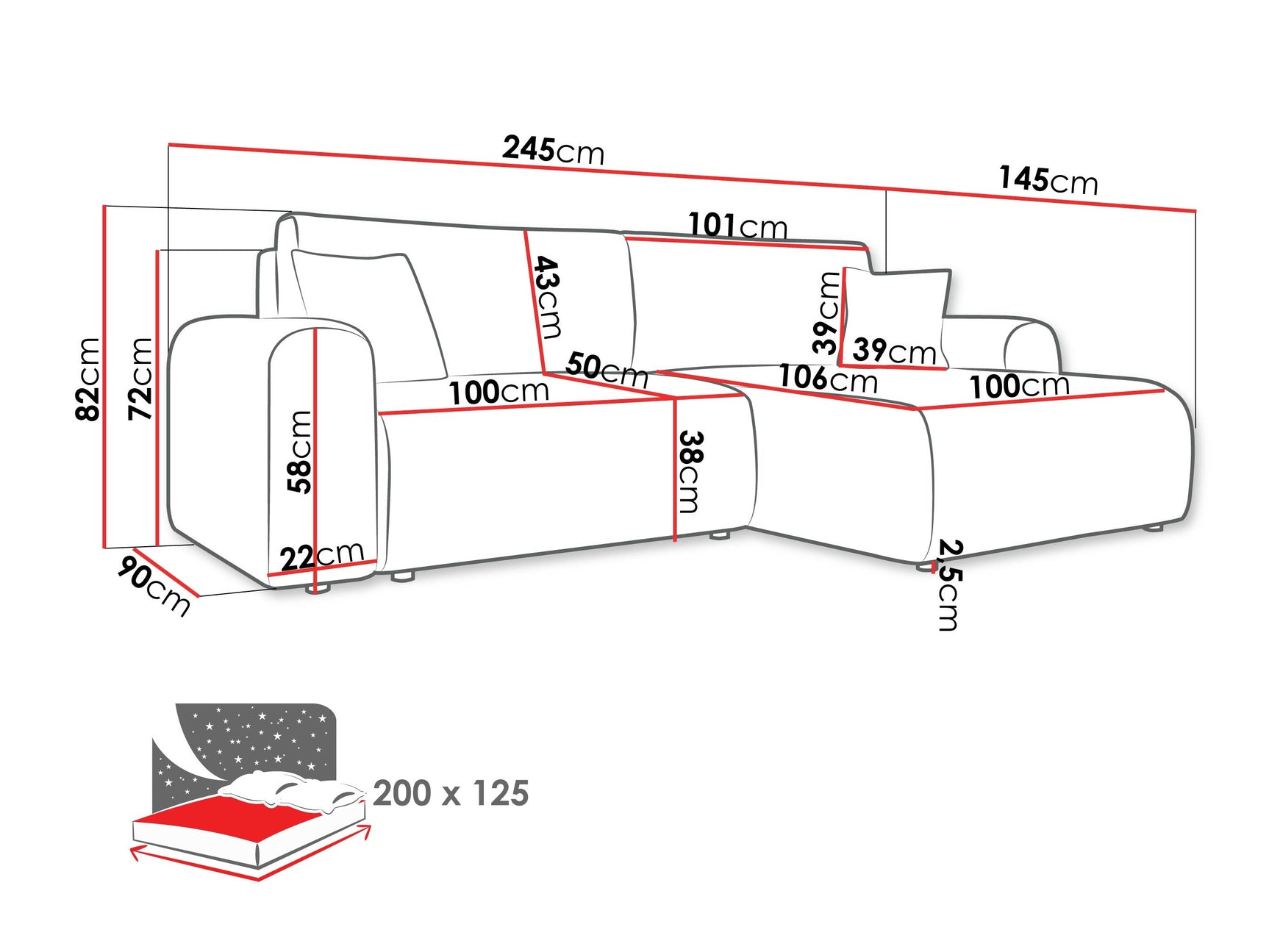 Hjørnesofa Shelton 109