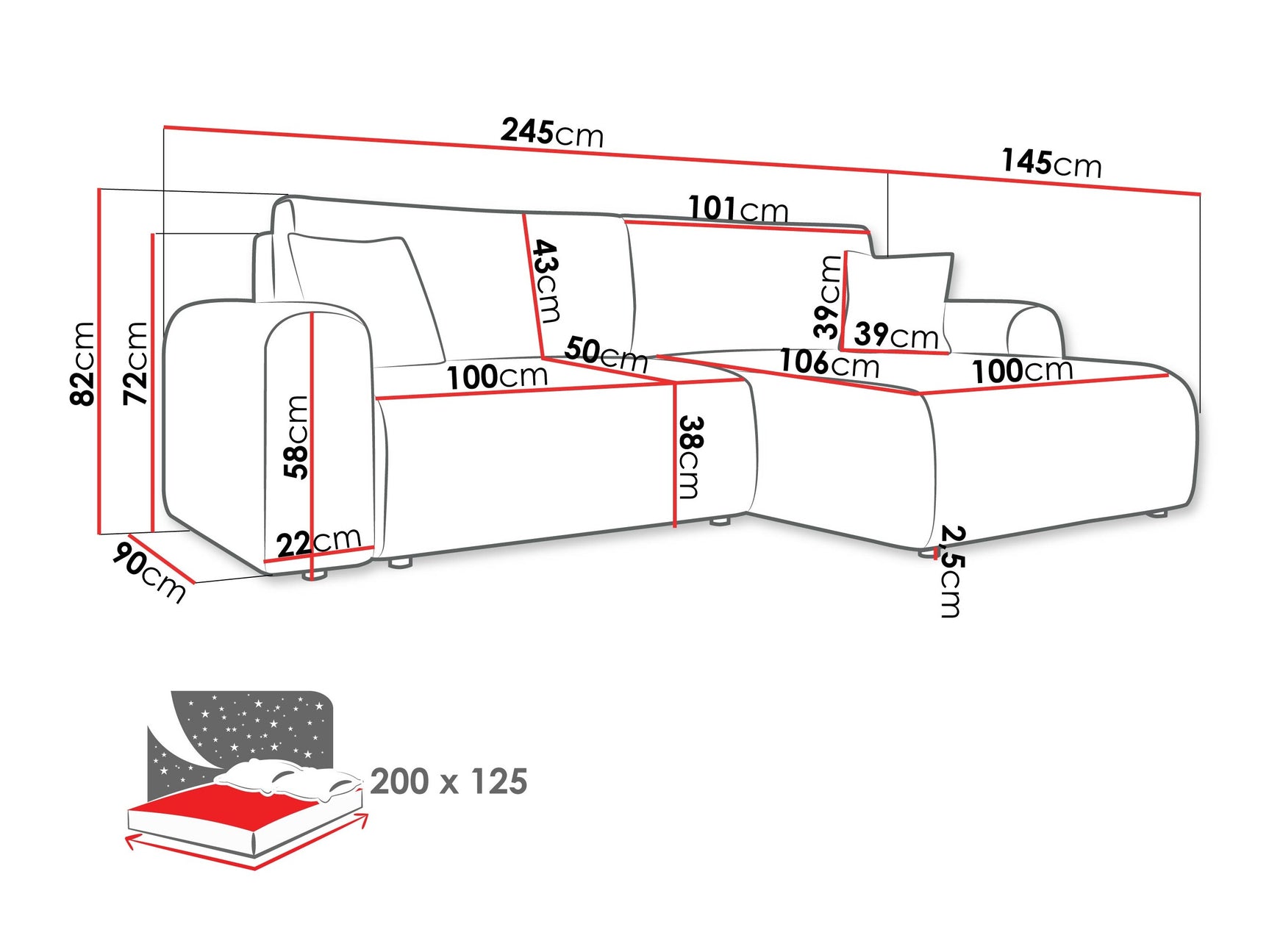 Hjørnesofa Shelton 109