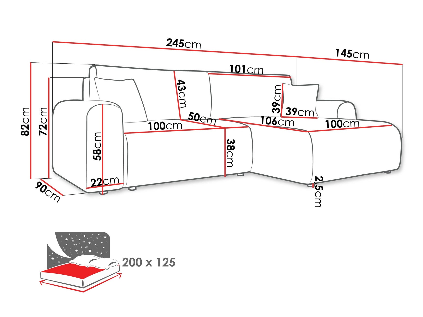 Hjørnesofa Shelton 109