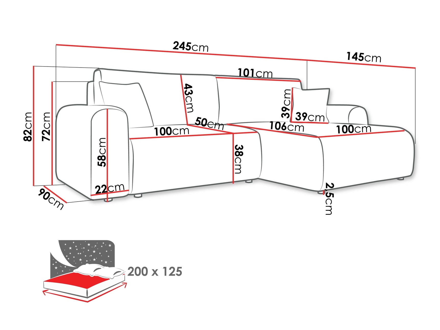 Hjørnesofa Shelton 109