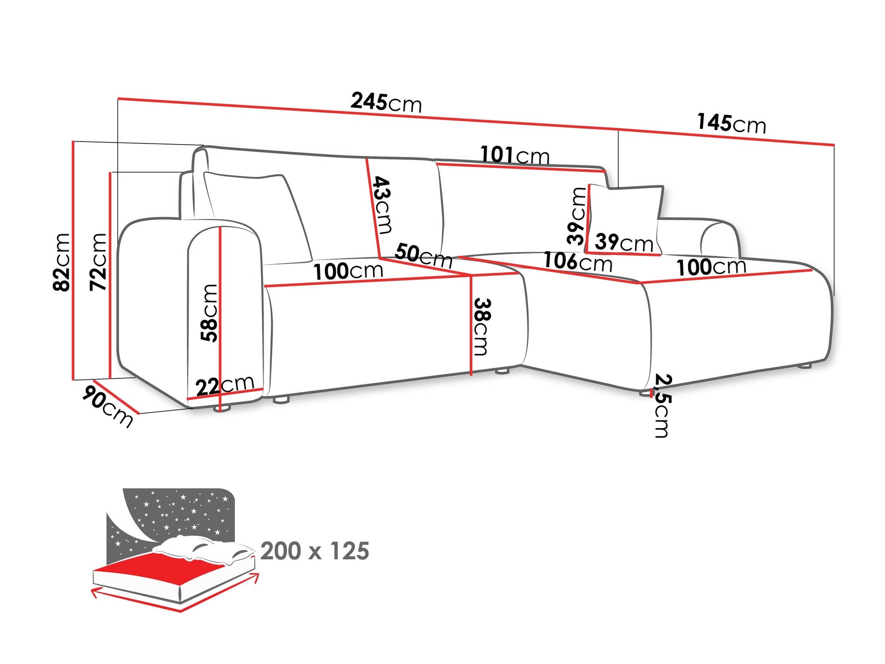 Hjørnesofa Shelton 109