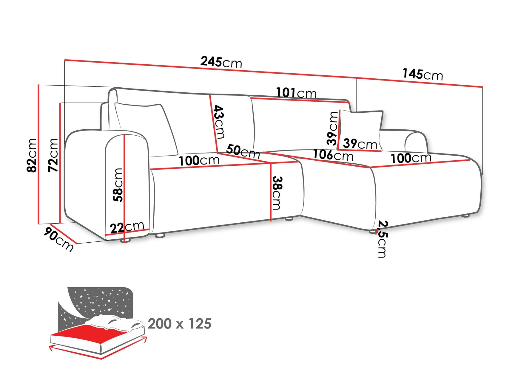 Hjørnesofa Shelton 109