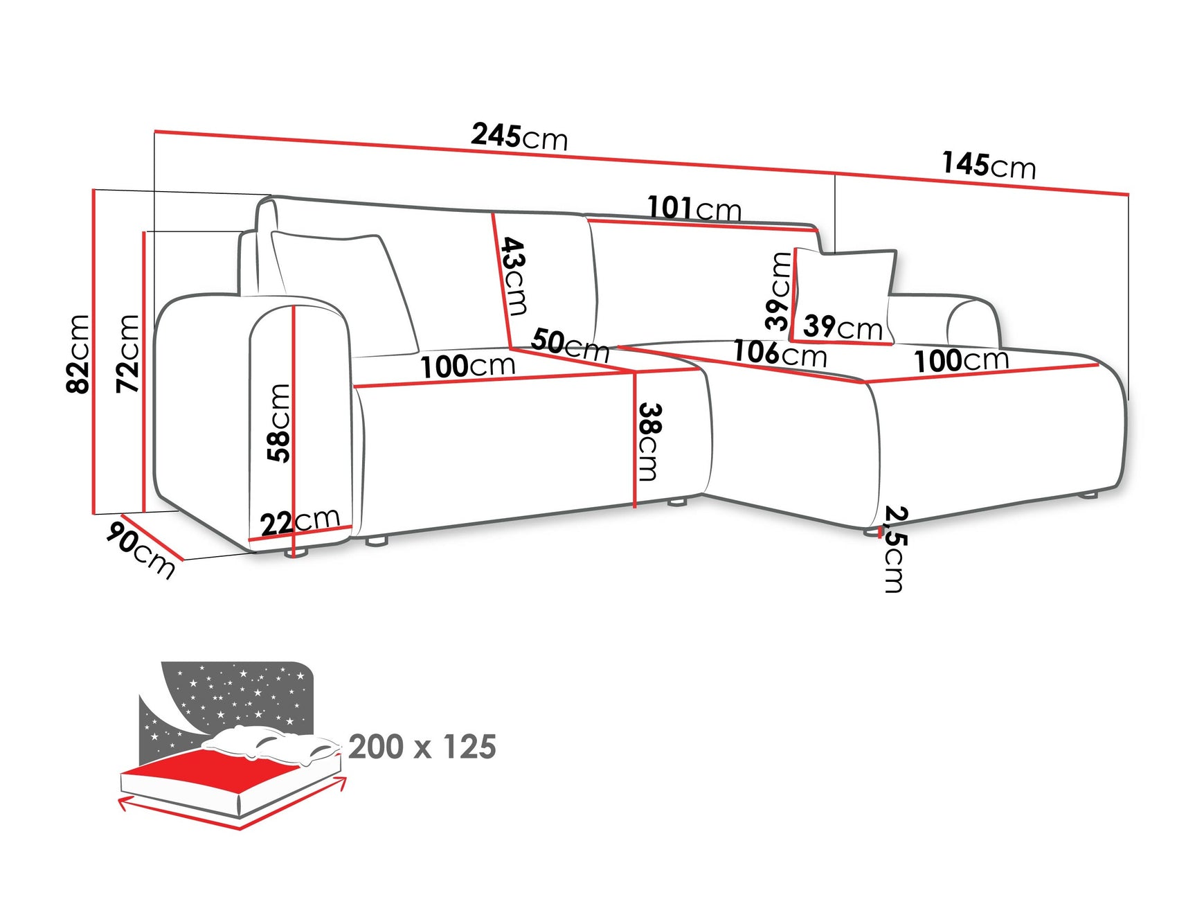 Hjørnesofa Shelton 109