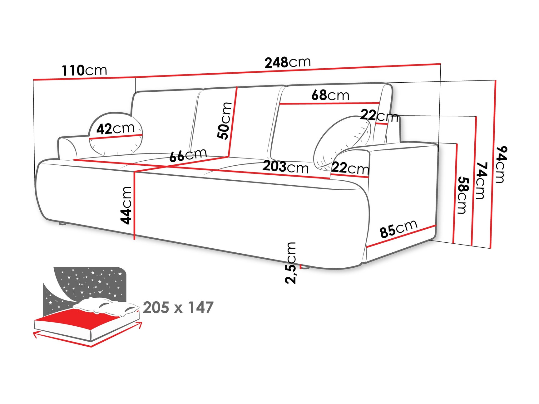 Sovesofa Bountiful 104