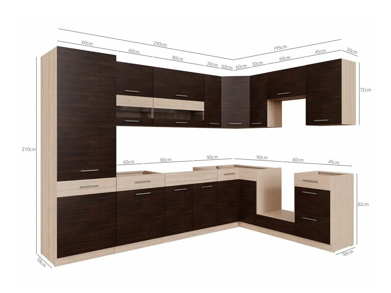 Modulopbygget køkkensæt Mode Dark 129 4246934