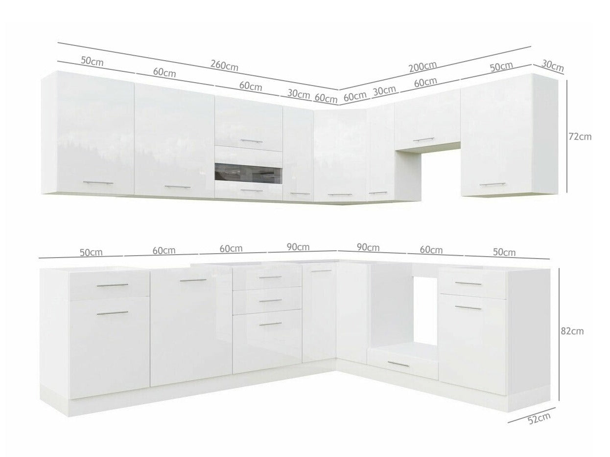 Modulopbygget køkkensæt Tiffa White 149 4247705