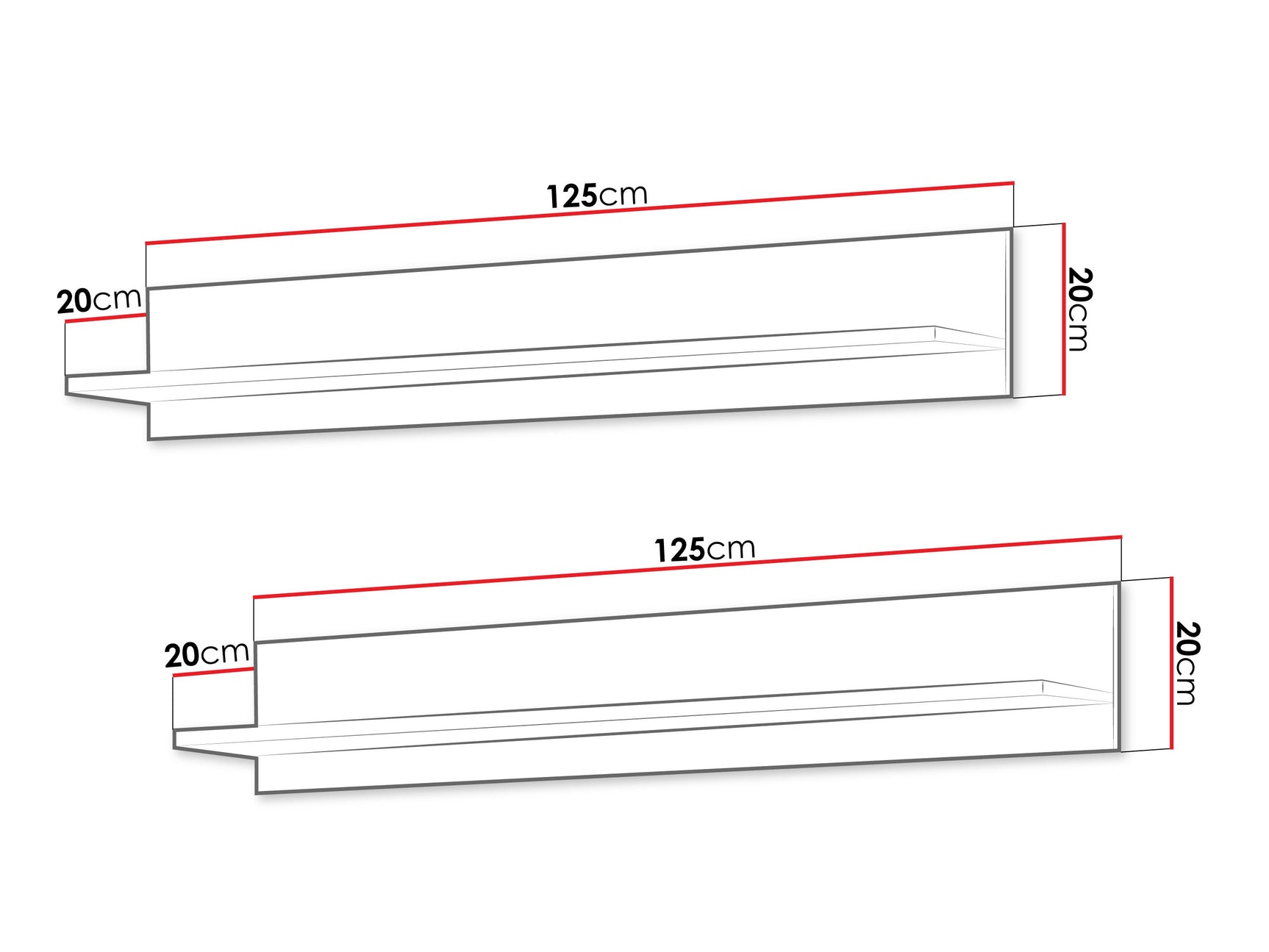 Sæt med hængende reoler Tornola 104
