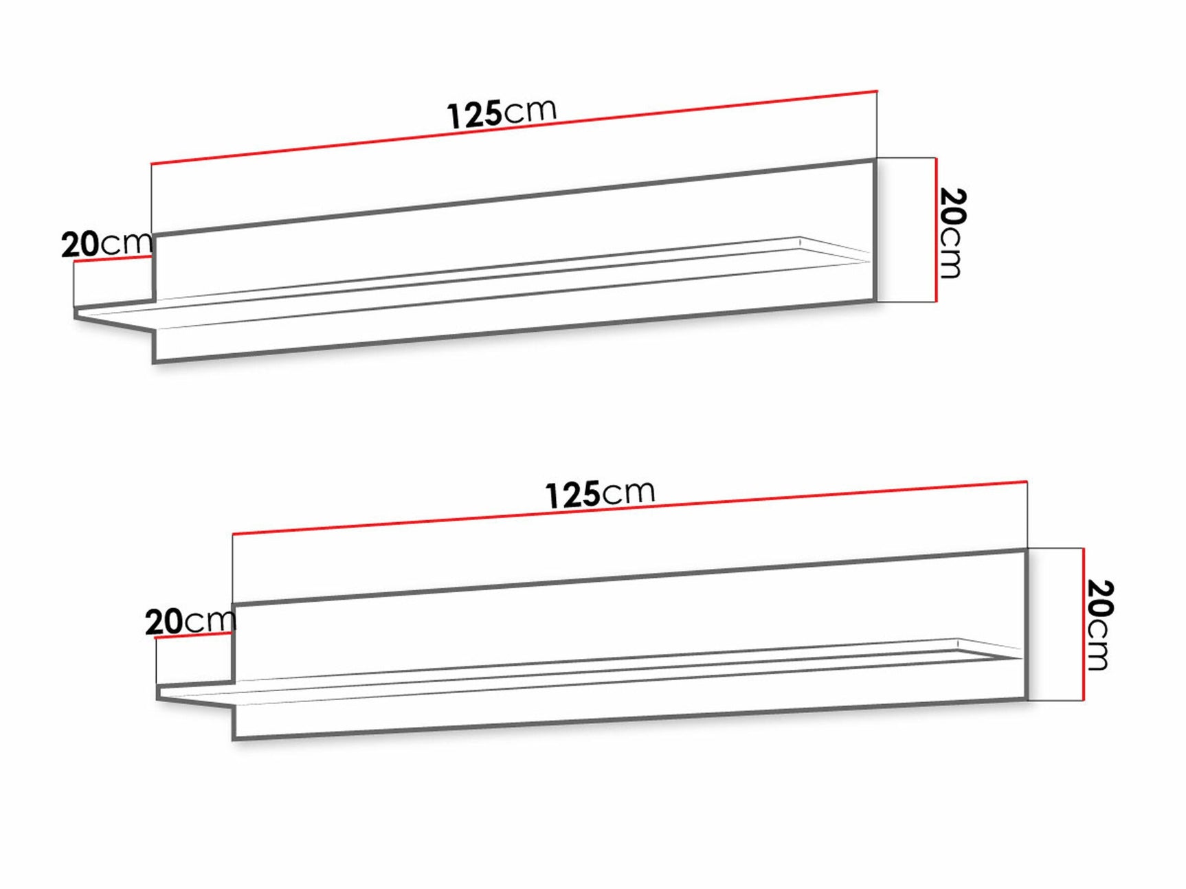 Sæt med hængende reoler Tornola 104 4247975