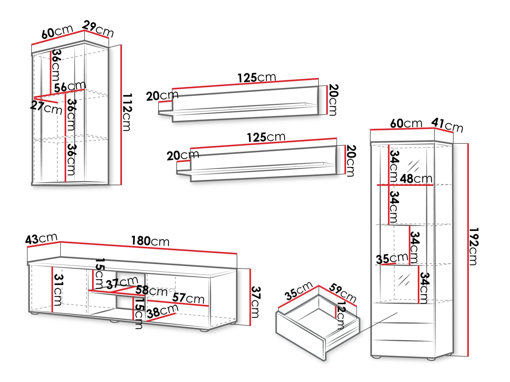 Stuemøbler-sæt Tornola 114